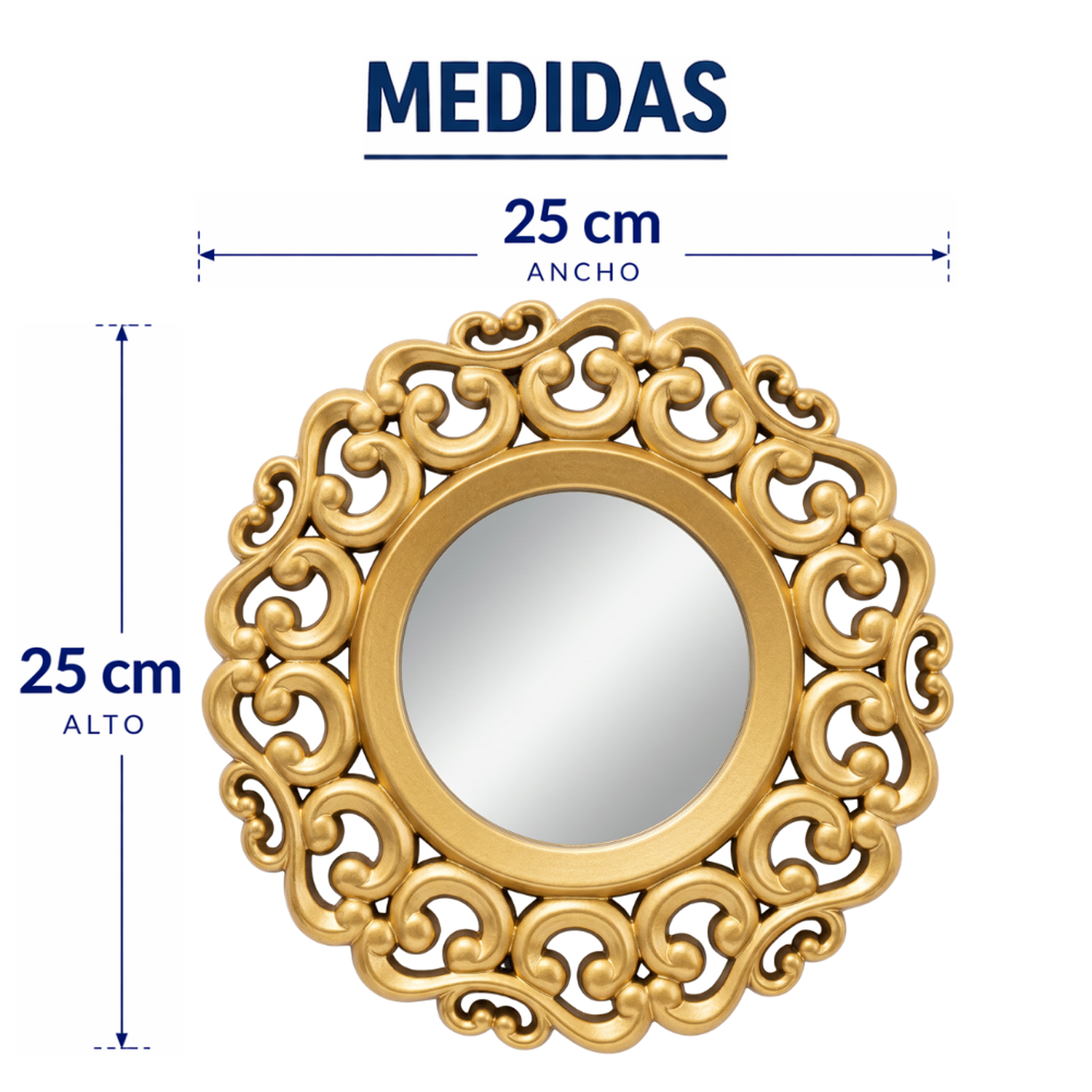 Set 3 Marcos De Espejos Estilo Arabe Decorativo Dorado Deco-8