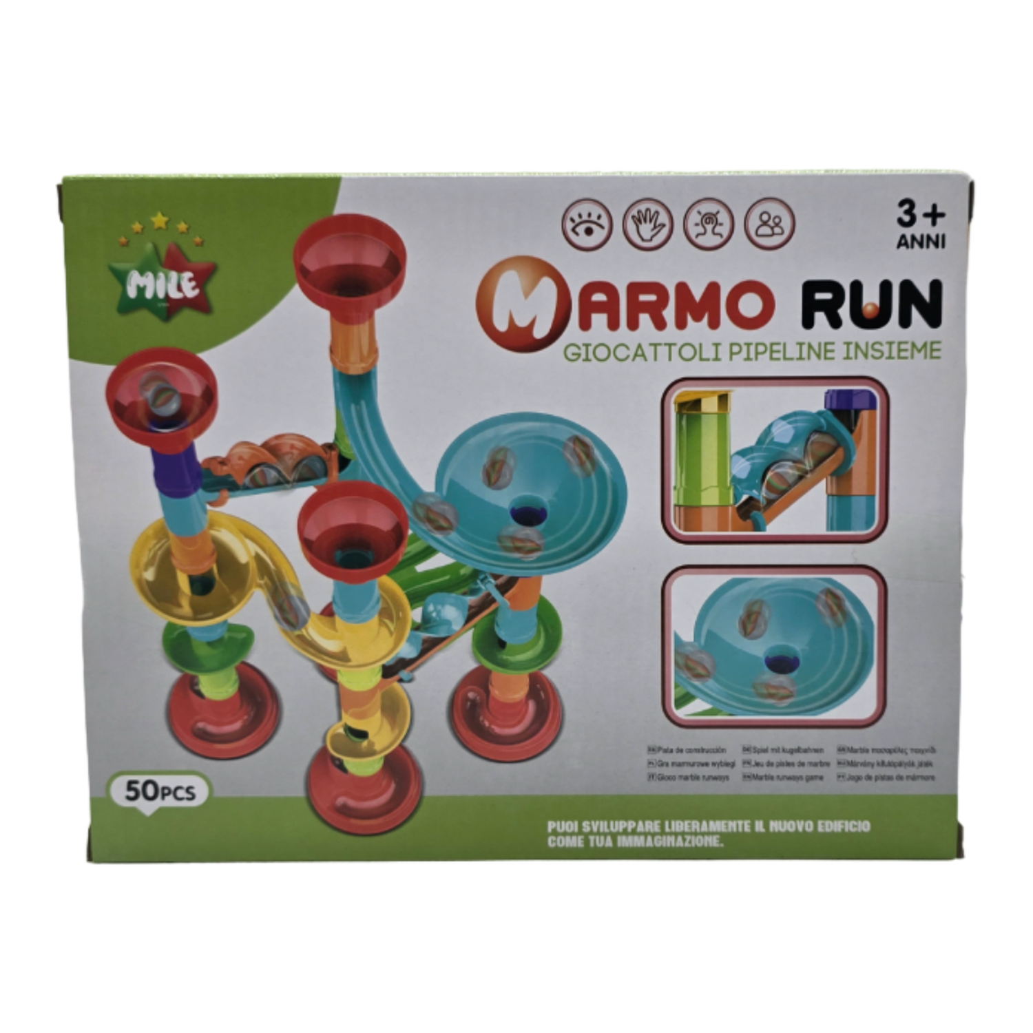 Circuito De Bolitas Completo Armable 50 Pieza Puzzle Tobogan-2