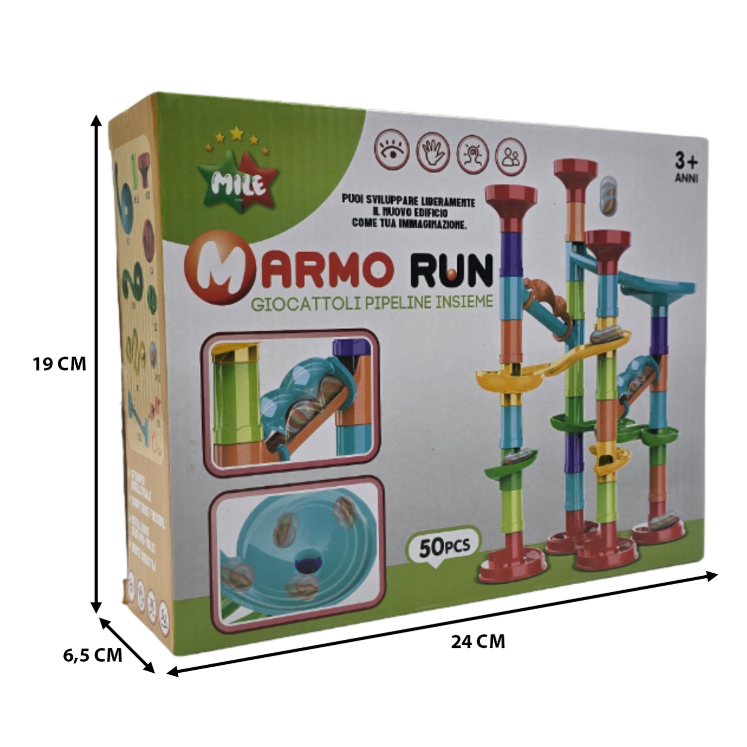 Circuito De Bolitas Completo Armable 50 Pieza Puzzle Tobogan-5