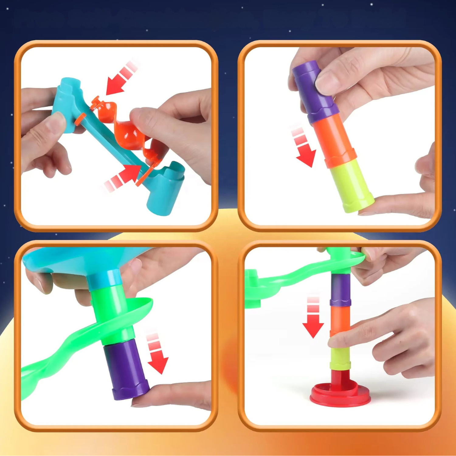 Pista De Bolitas 197 Piezas Bloques De Construccion Tobogan-2