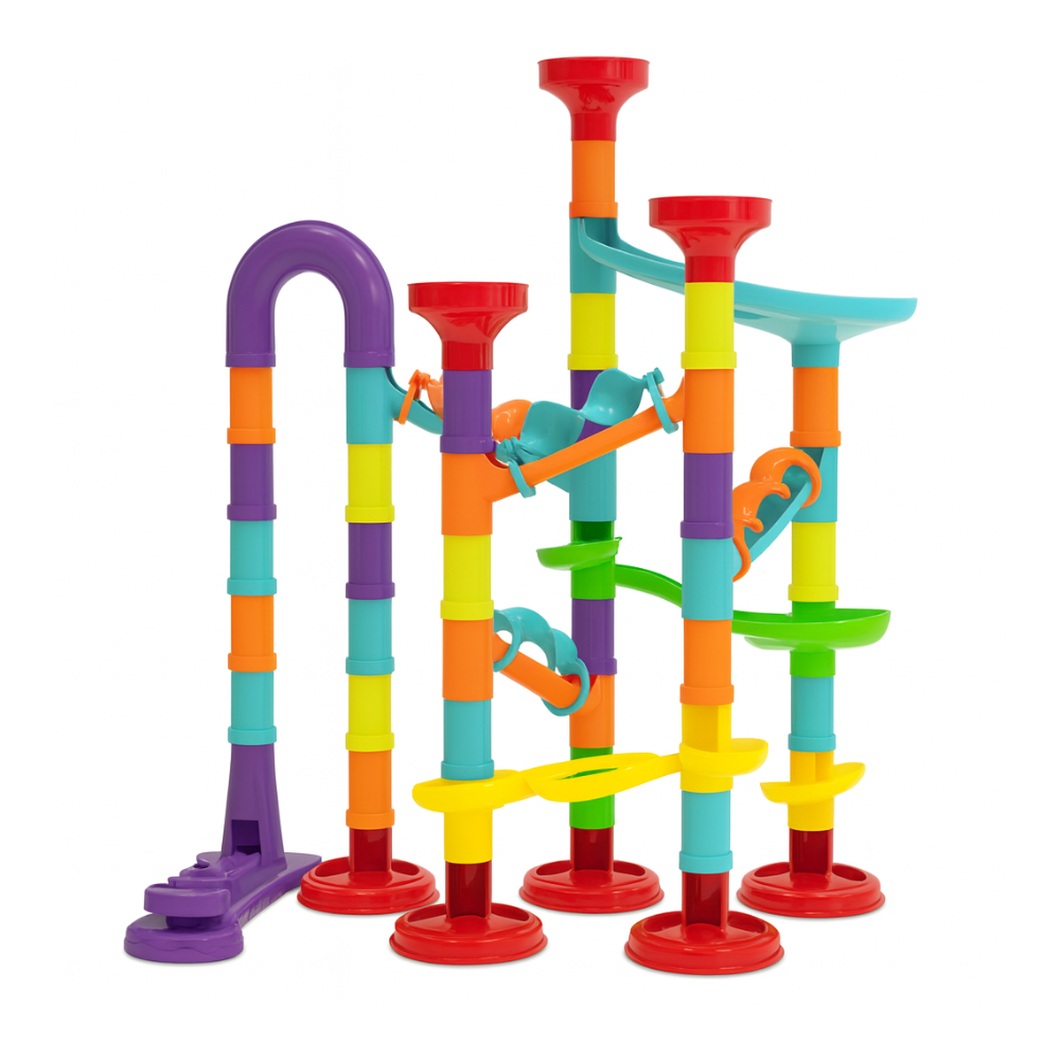 Pista De Bolitas 197 Piezas Bloques De Construccion Tobogan-4