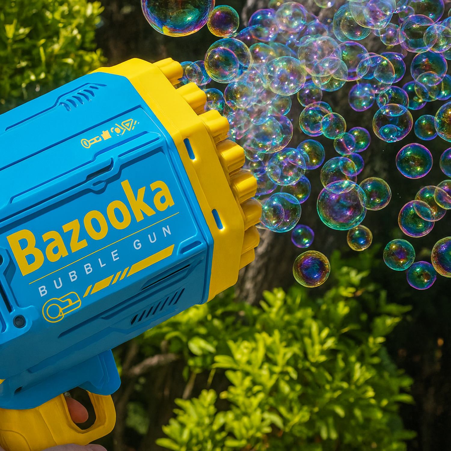 Pistola De Burbujas Bazooka Bubble Gun Juguete Con Luces Led-3