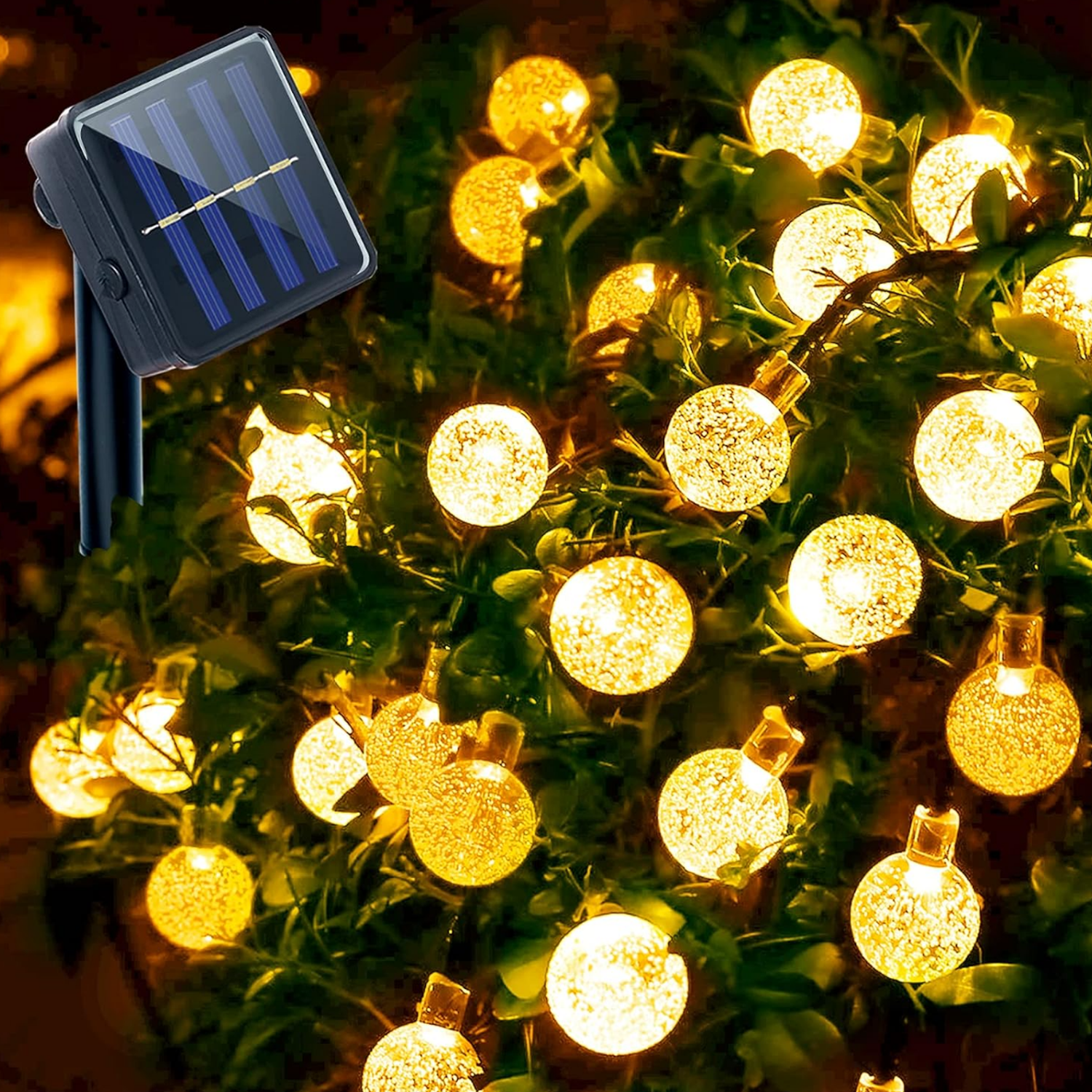 Guirnalda Solar Esfera Bolitas Luces Led Decoracion Jardin-2