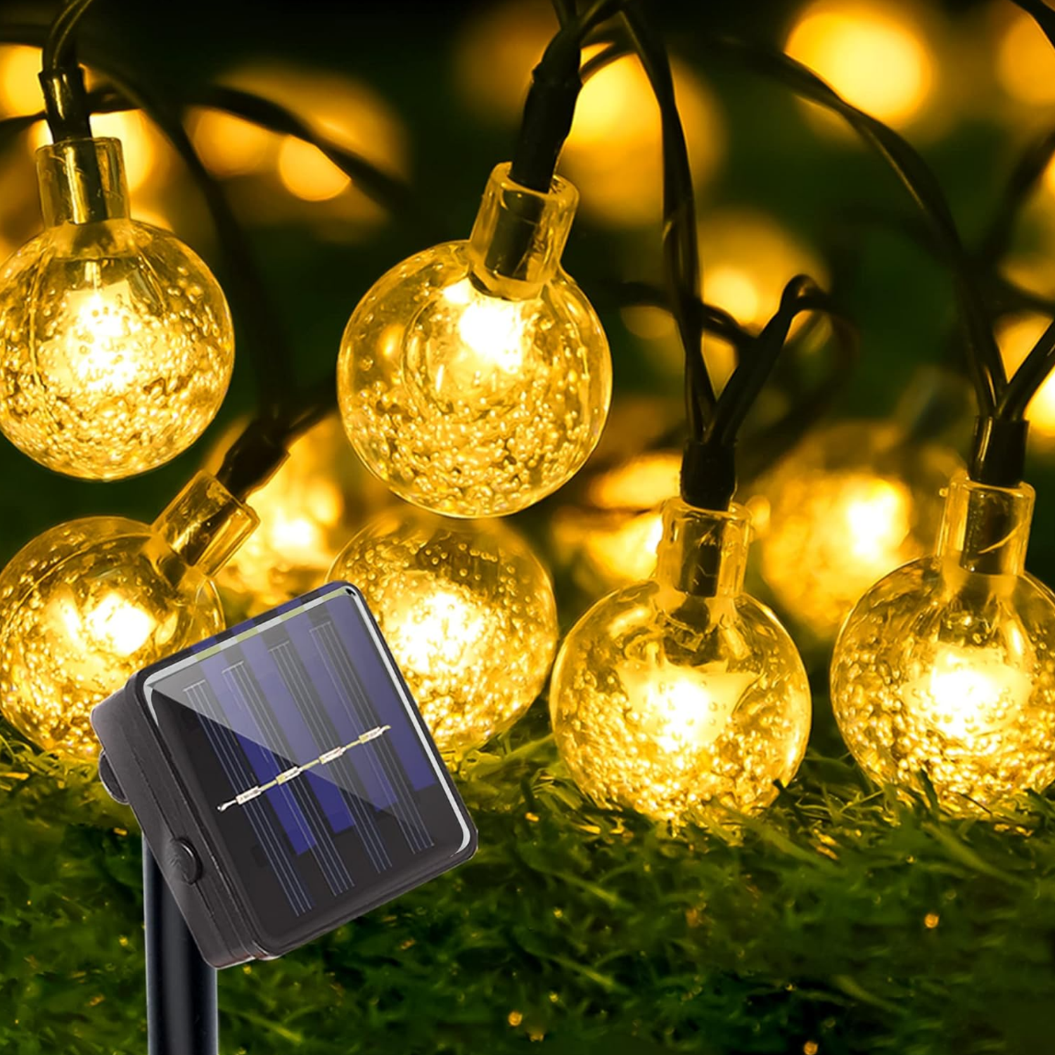 Guirnalda Solar Esfera Bolitas Luces Led Decoracion Jardin-3