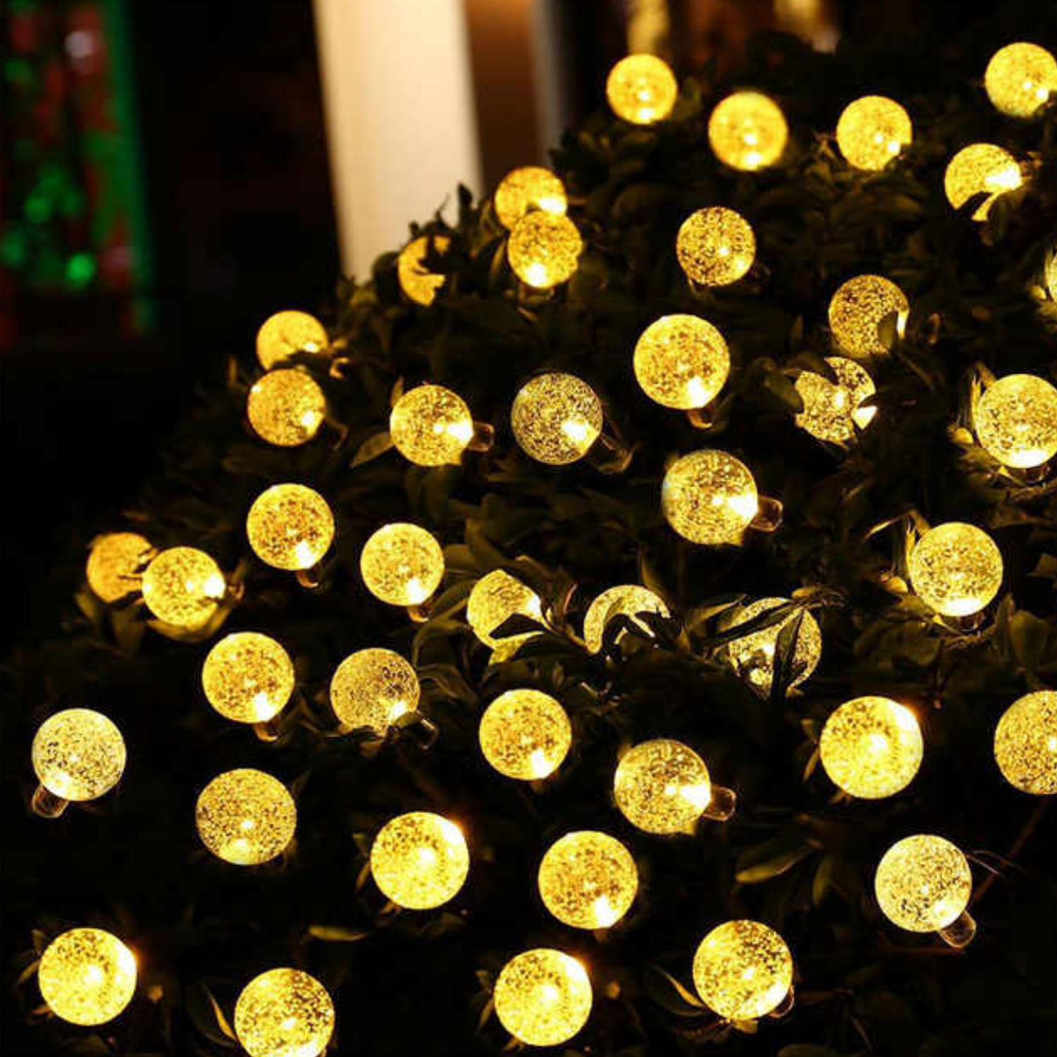 Guirnalda Solar Esfera Bolitas Luces Led Decoracion Jardin-4
