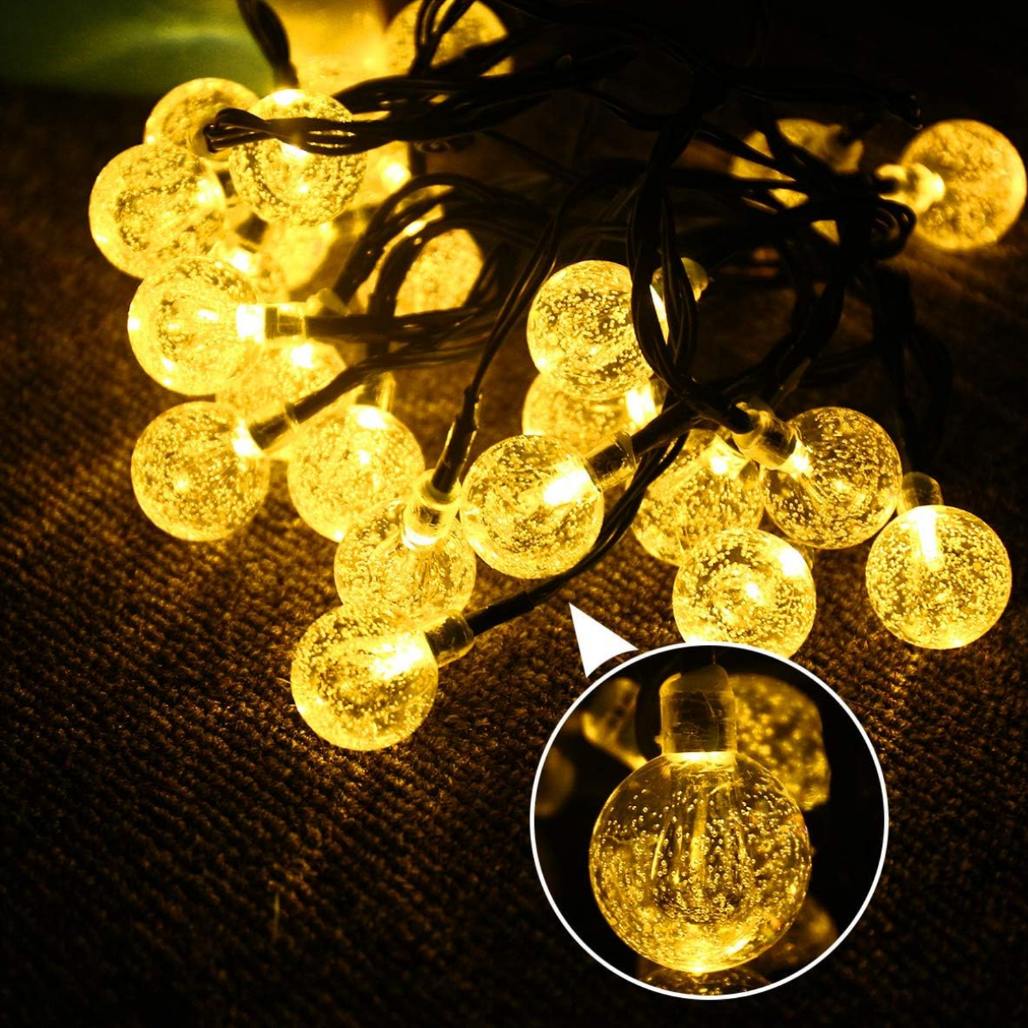 Guirnalda Solar Esfera Bolitas Luces Led Decoracion Jardin-5