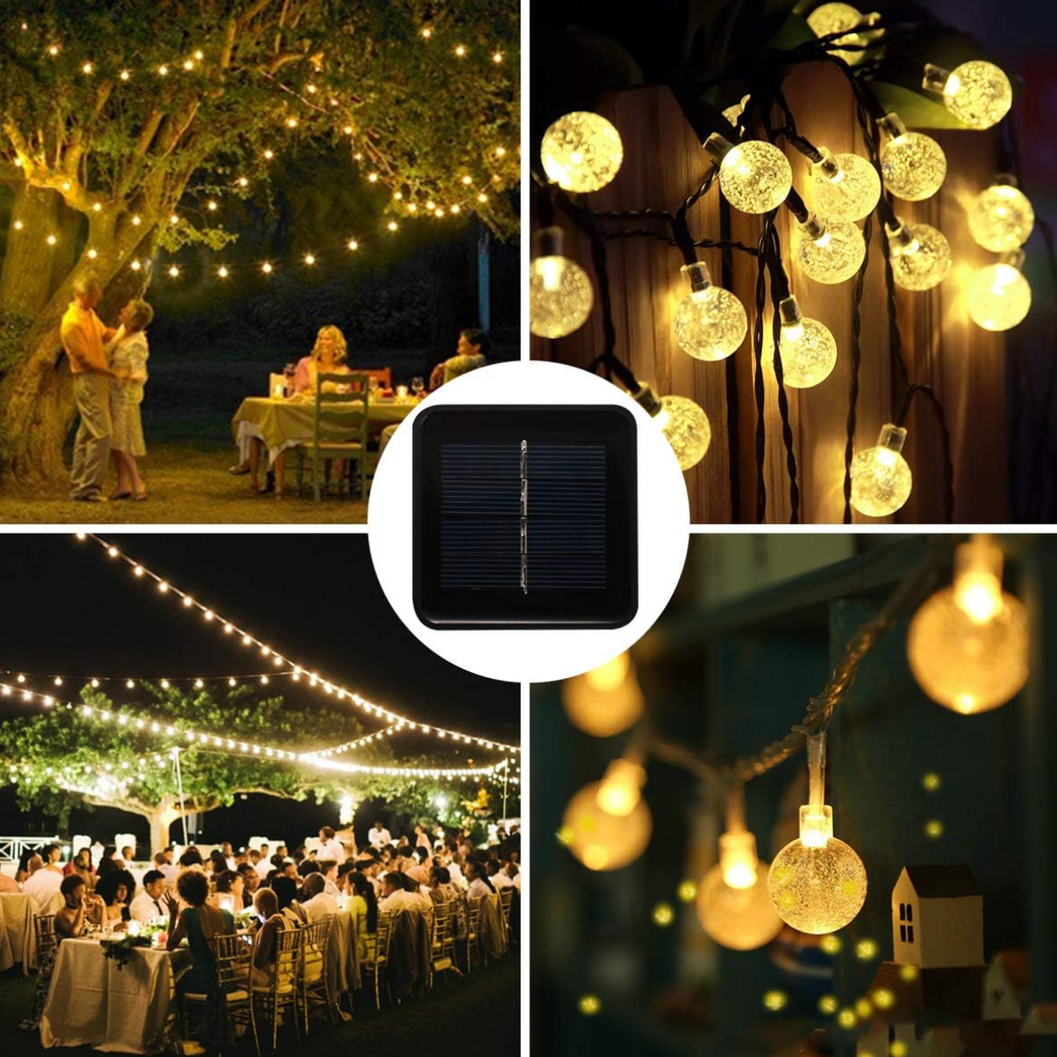 Guirnalda Solar Esfera Bolitas Luces Led Decoracion Jardin-6