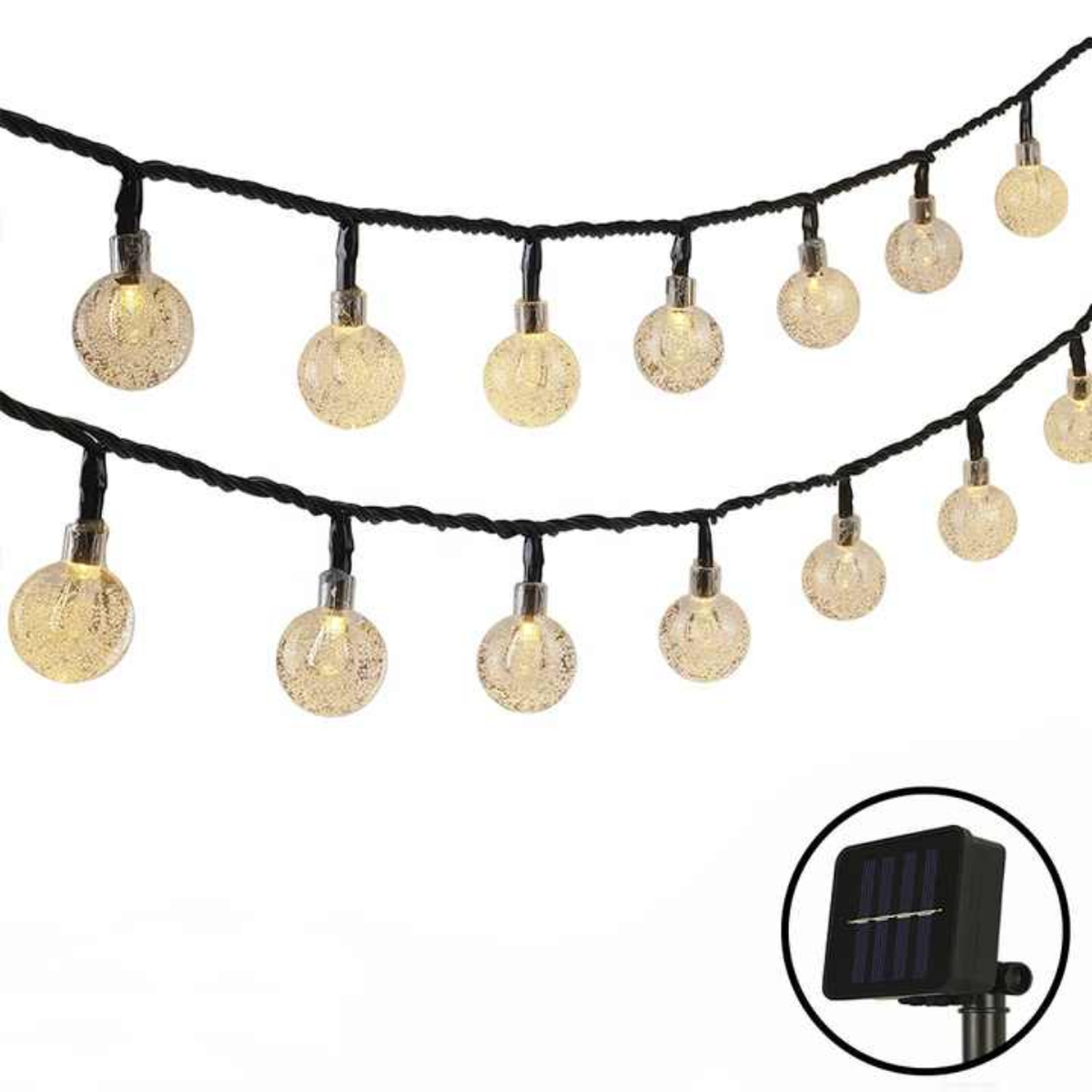 Guirnalda Solar Esfera Bolitas Luces Led Decoracion Jardin-7