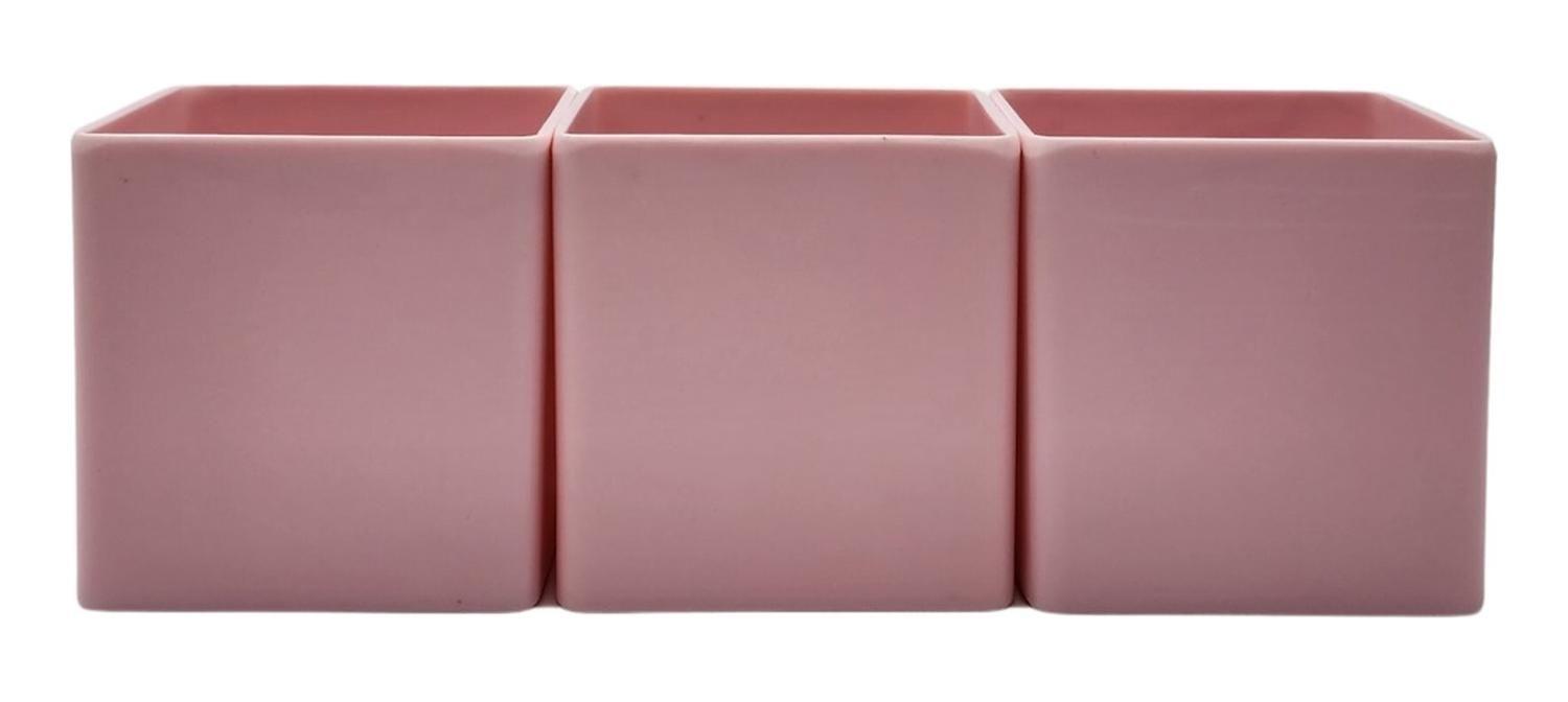 Set 3 Macetero Maceta De Plastico Cuadrado Pequeño 6 X 6 Cm-1