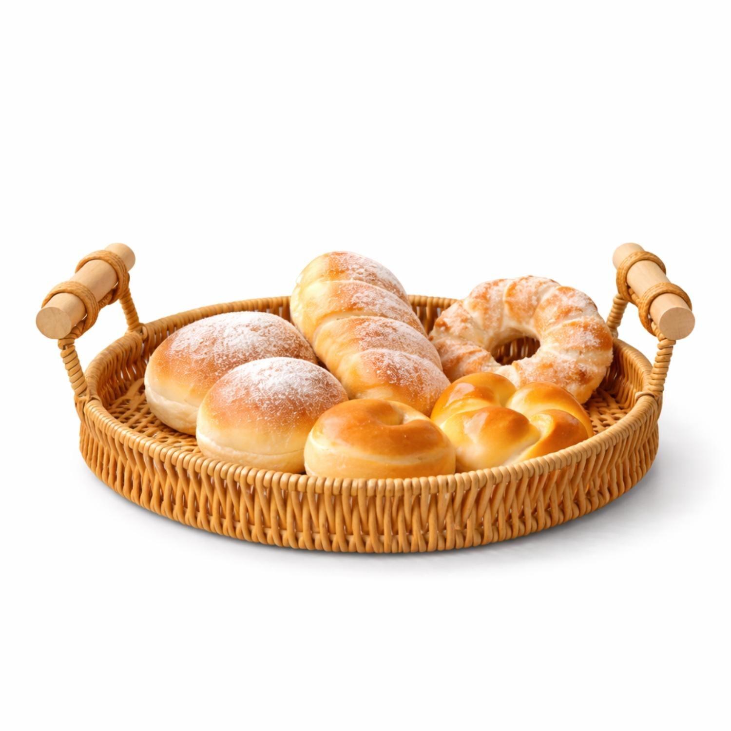 Bandeja Cesta Ovalada Tejida Decorativa Panera Frutera-7