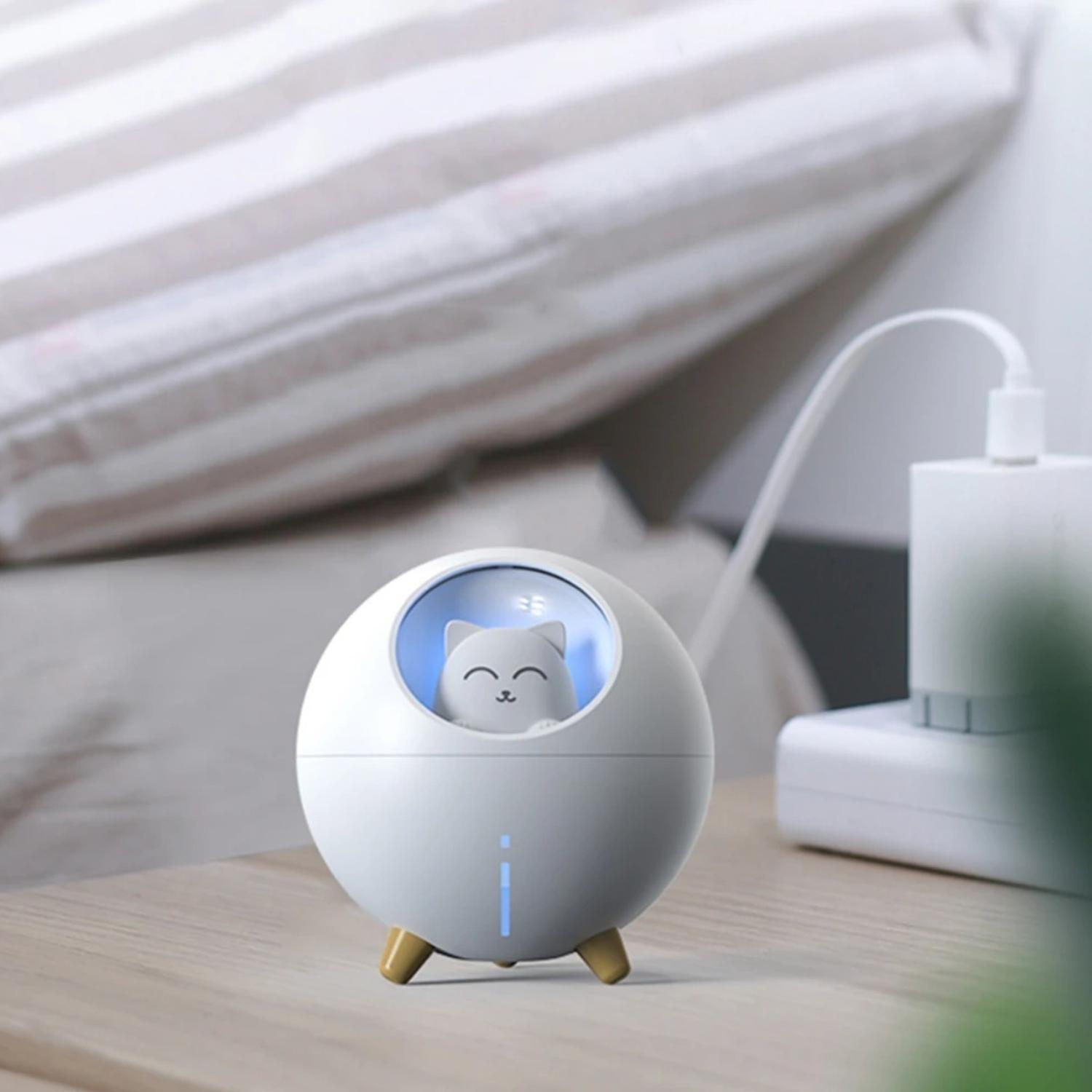 Humidificador Usb De Gatito Redondo Kawaii Vaporizador-2