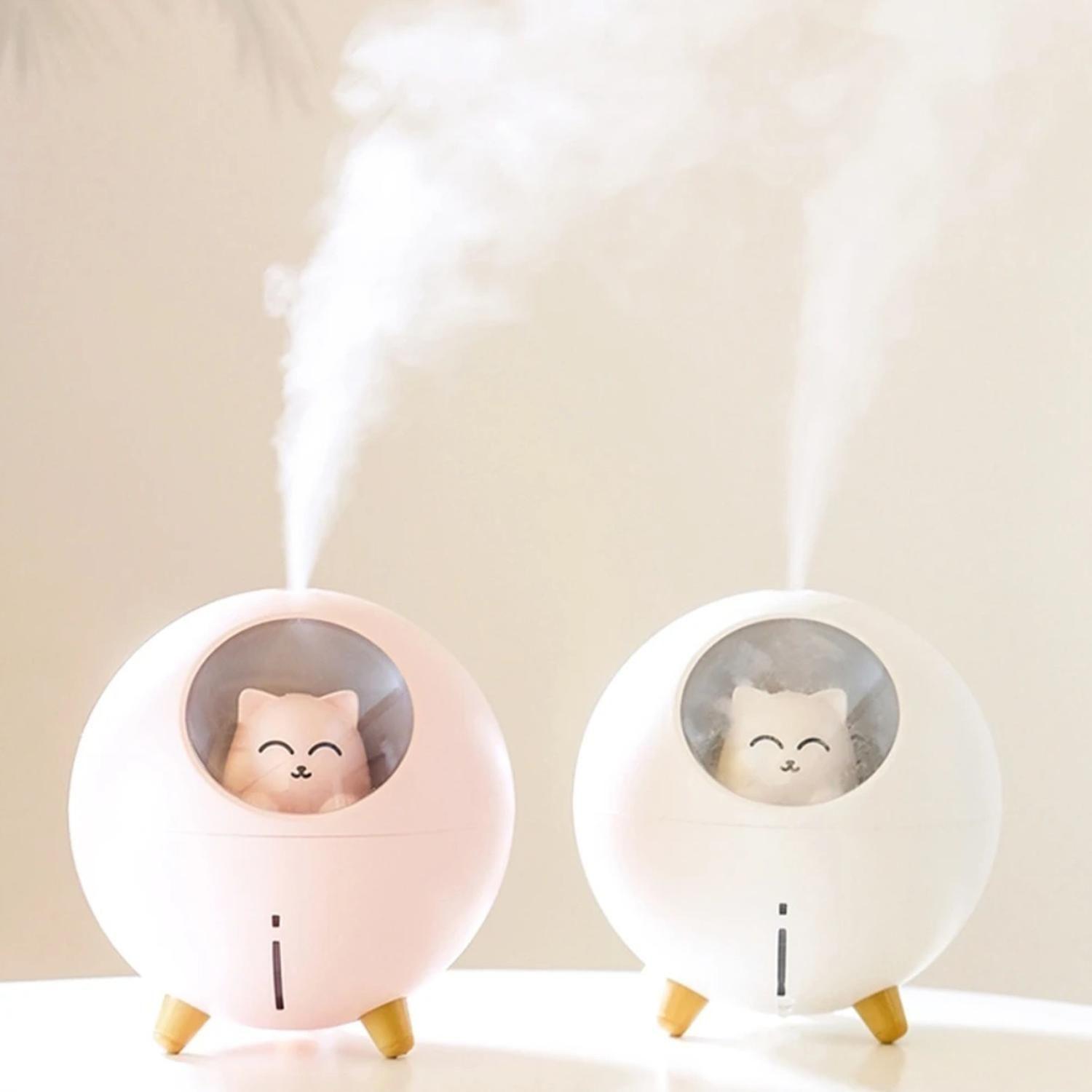 Humidificador Usb De Gatito Redondo Kawaii Vaporizador-3