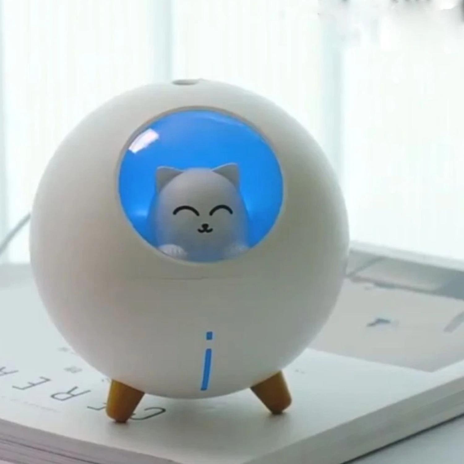 Humidificador Usb De Gatito Redondo Kawaii Vaporizador-4