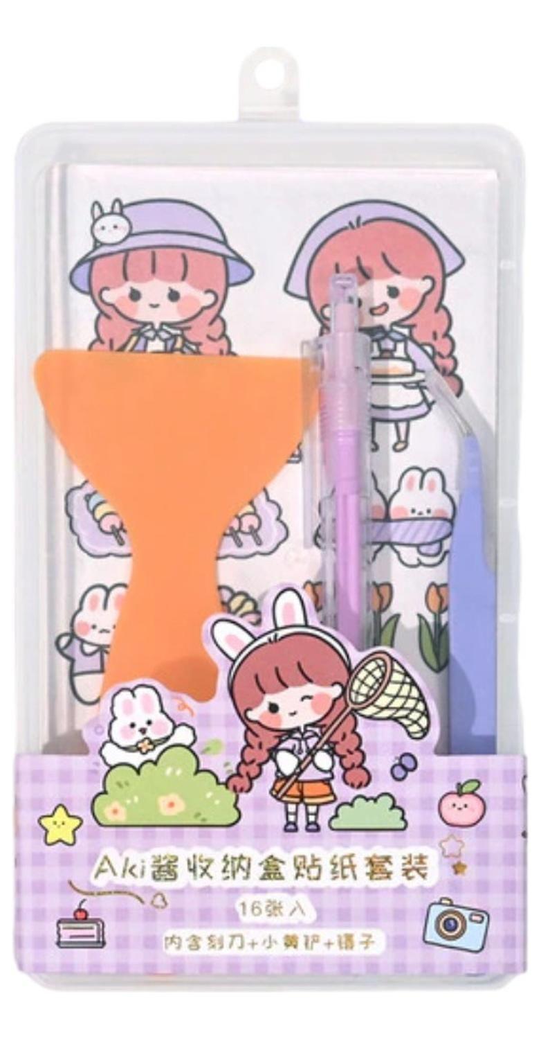 Set Completo Pegatinas Stickers Kawaii Con Accesorios-8