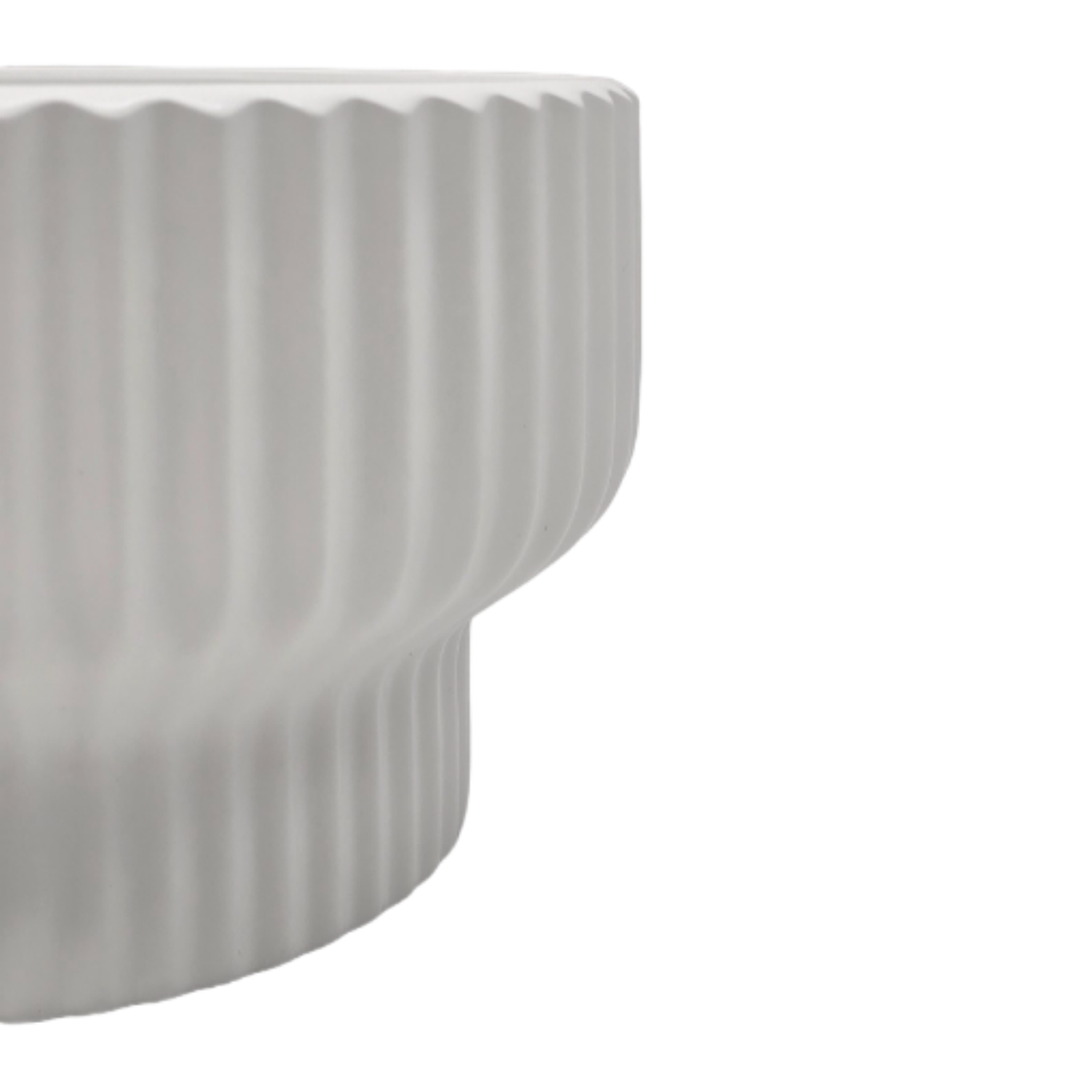 Maceteros Maceta De Ceramica Estilo Copon Blanco Mate M-8