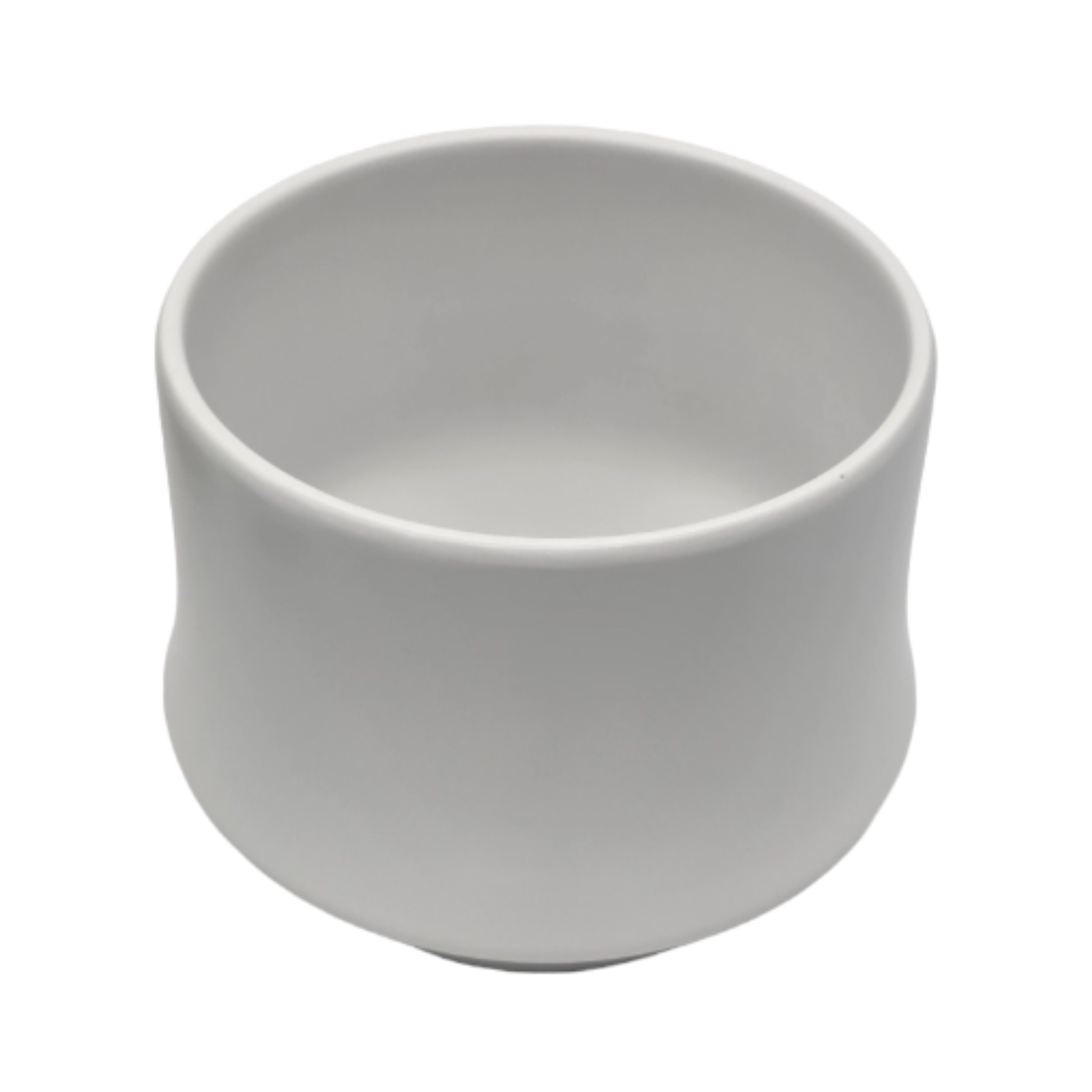 Macetero Maceta De Ceramica Elegante Blanco Liso Brillante L-2
