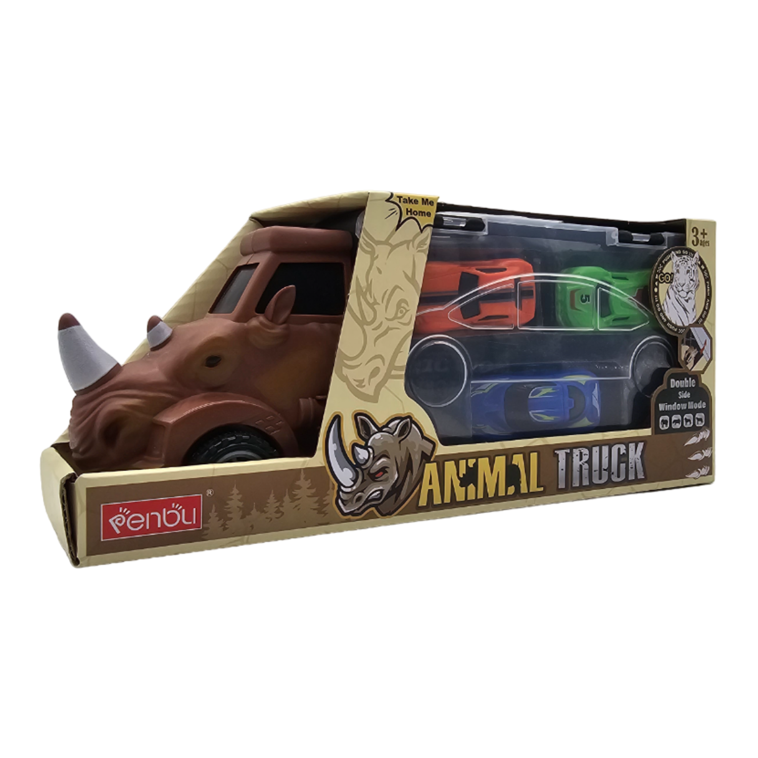 Camion De Carga Maletin Transportador Autitos Juego Animal-0