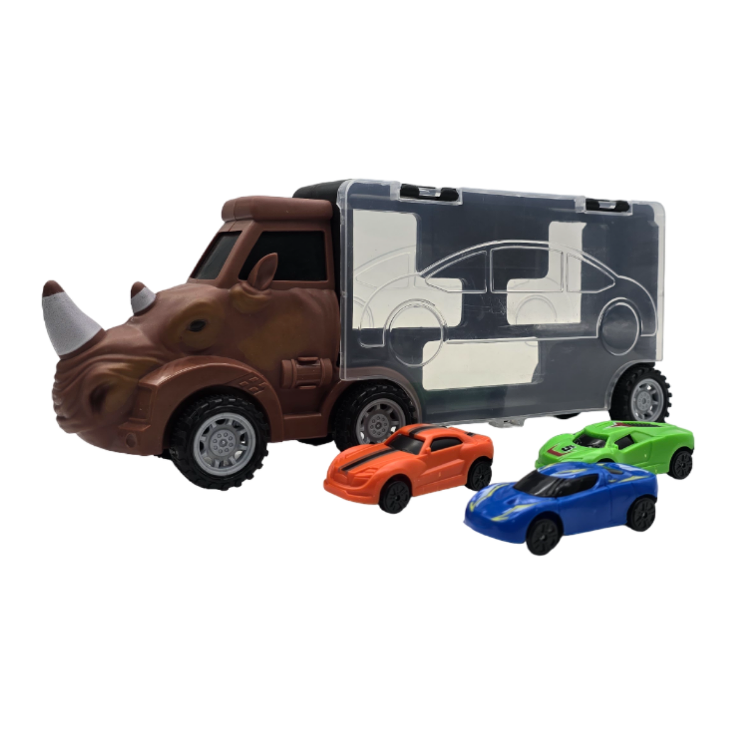 Camion De Carga Maletin Transportador Autitos Juego Animal-2