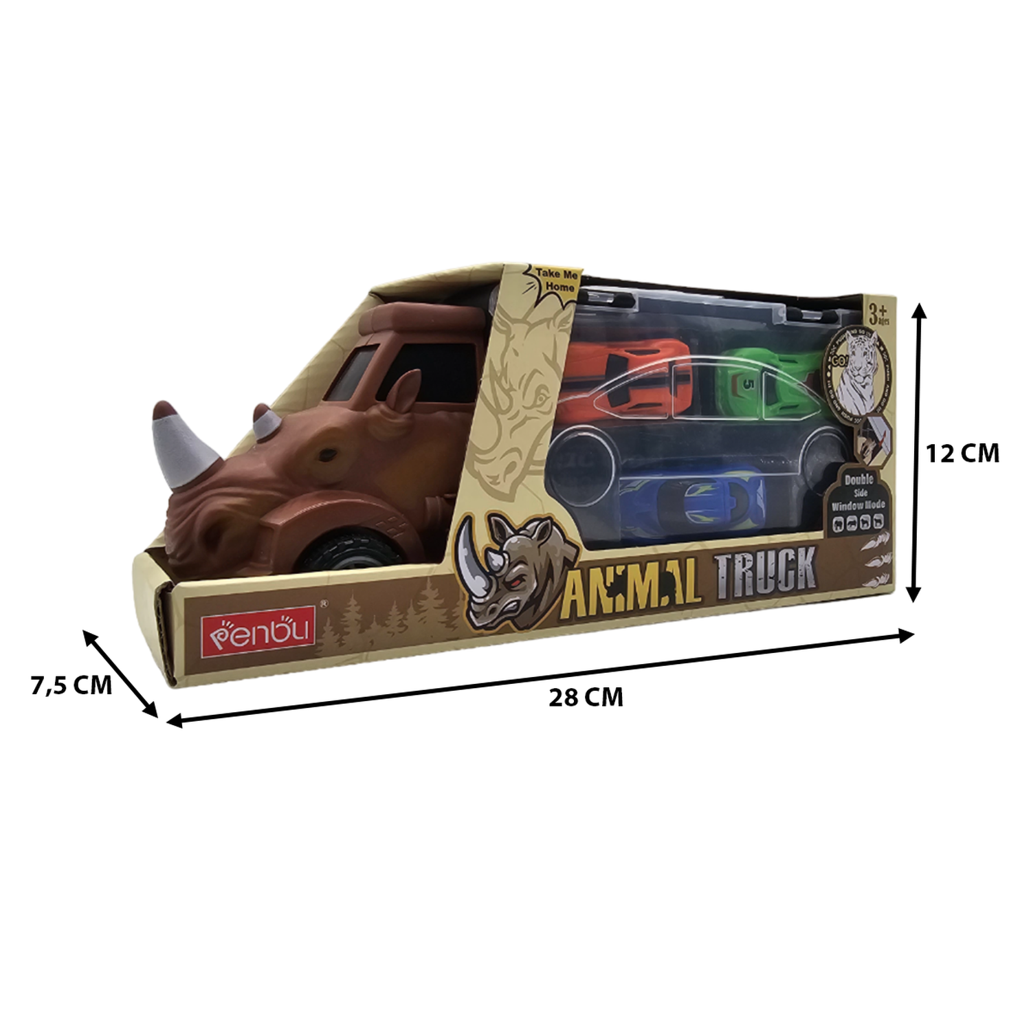 Camion De Carga Maletin Transportador Autitos Juego Animal-4