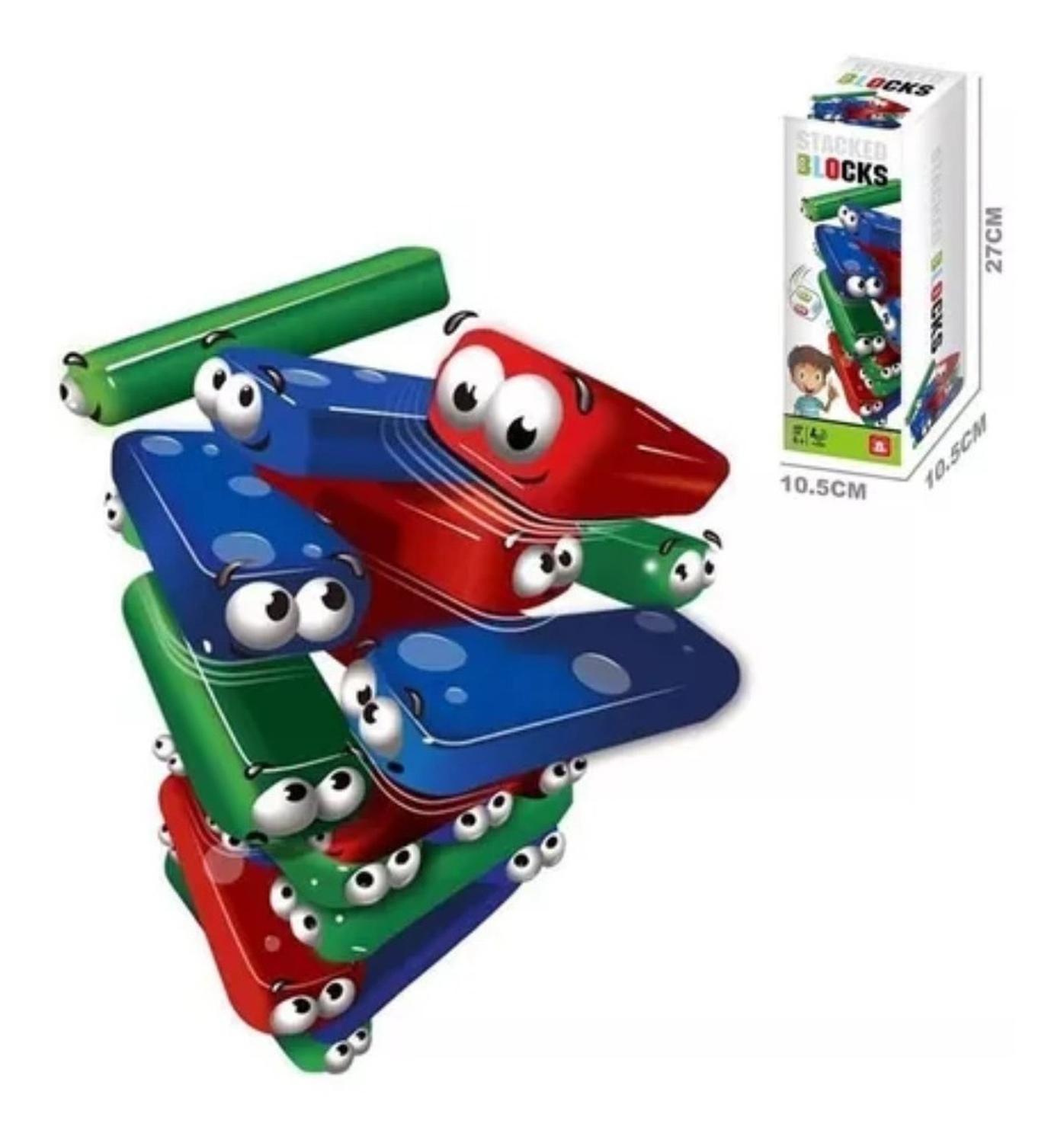 Juego De Mesa Torre De Equilibrio De Colores Caras Niños-4