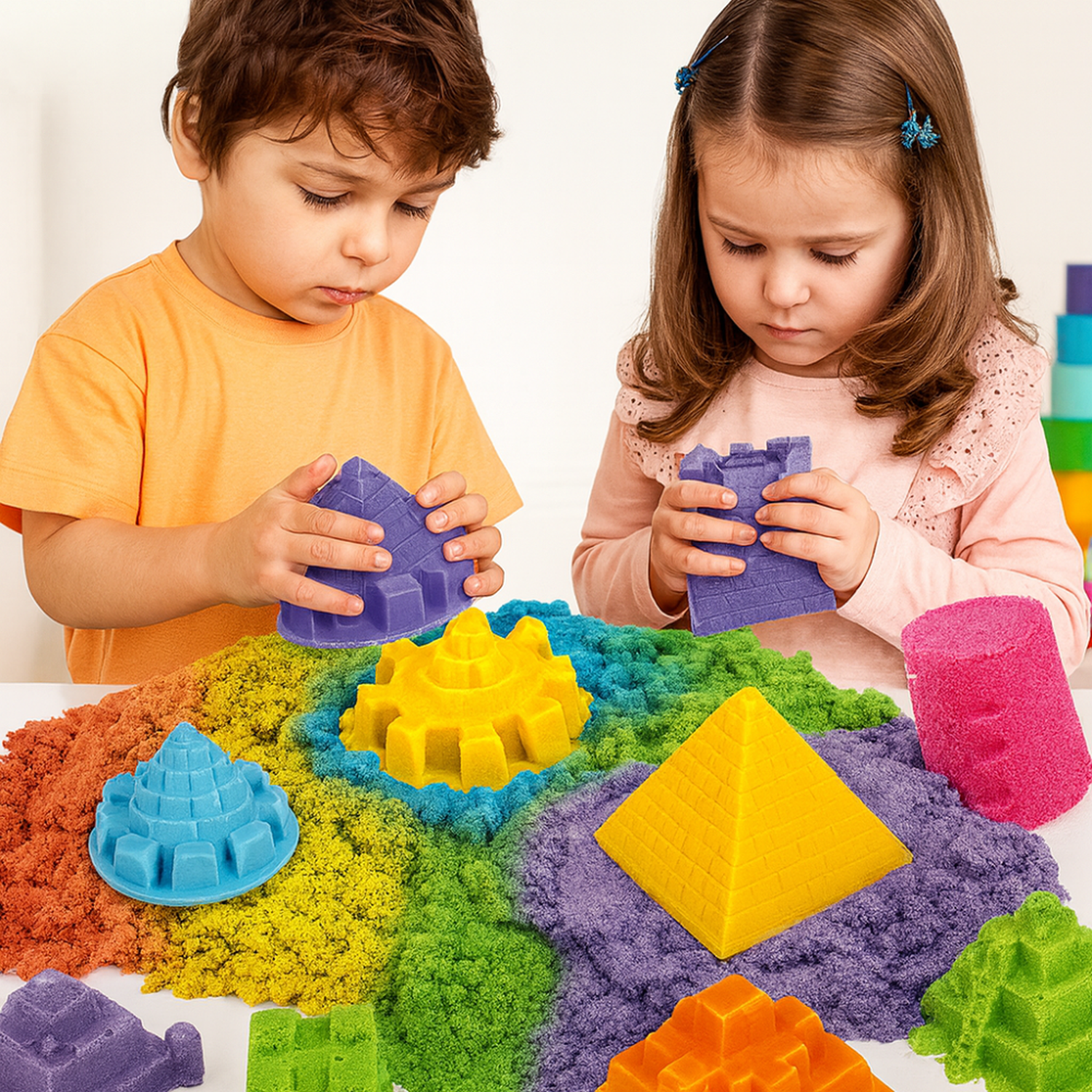 Set De Arena Magica Con Accesorios Y Moldes Playa Mar-6