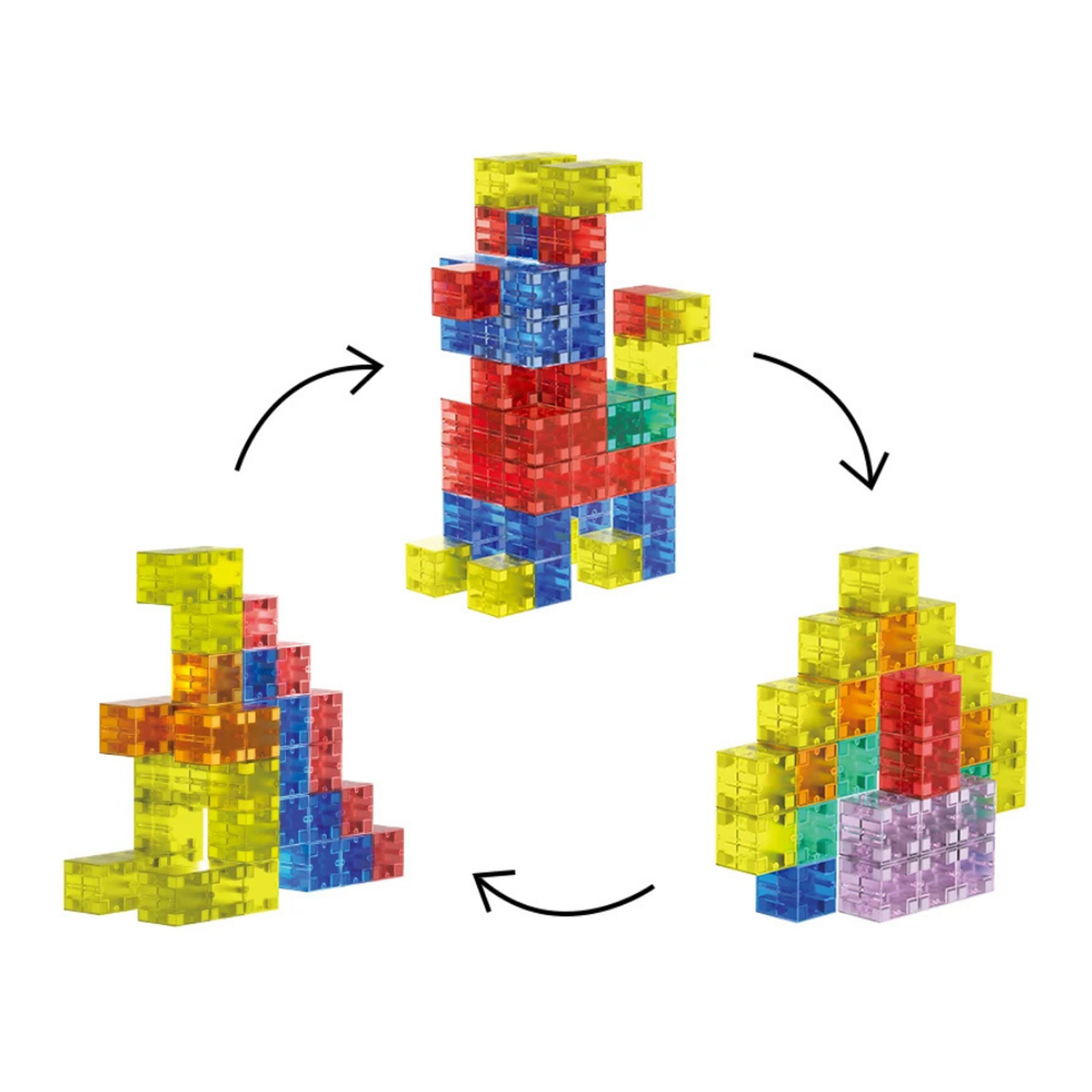 Set Juego de Bloques Magneticos 96 Piezas Construccion Niños-6