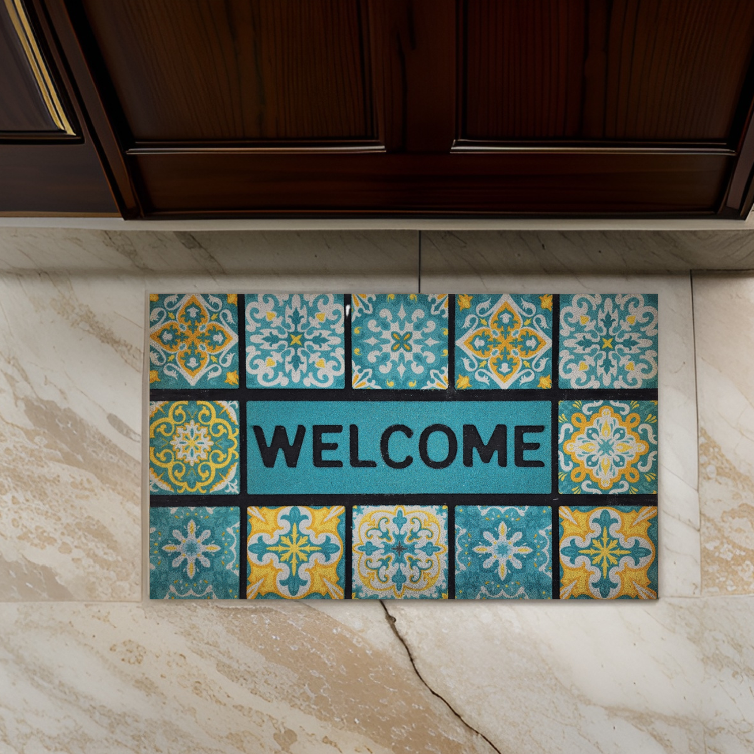 Alfombra Welcome Limpiapies Felpudo Alfombra De Entrada Baño-3