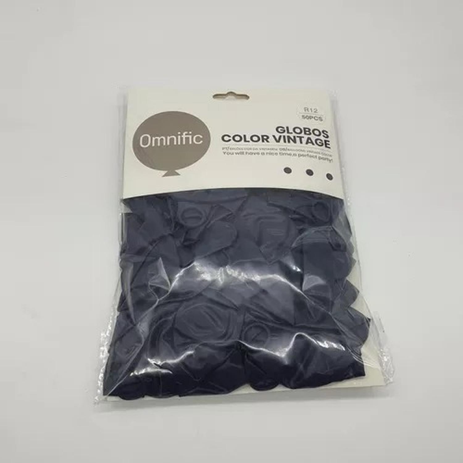 Globos Color Azul Oscuro Vintage 50 Unidades Tamaño R12-1