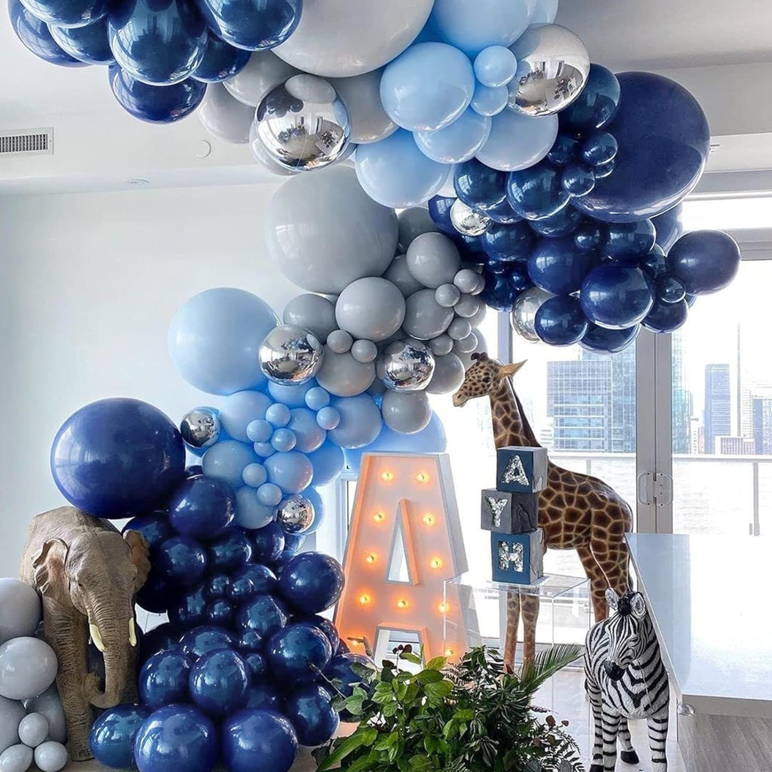 Globos Color Azul Oscuro Vintage 50 Unidades Tamaño R12-2