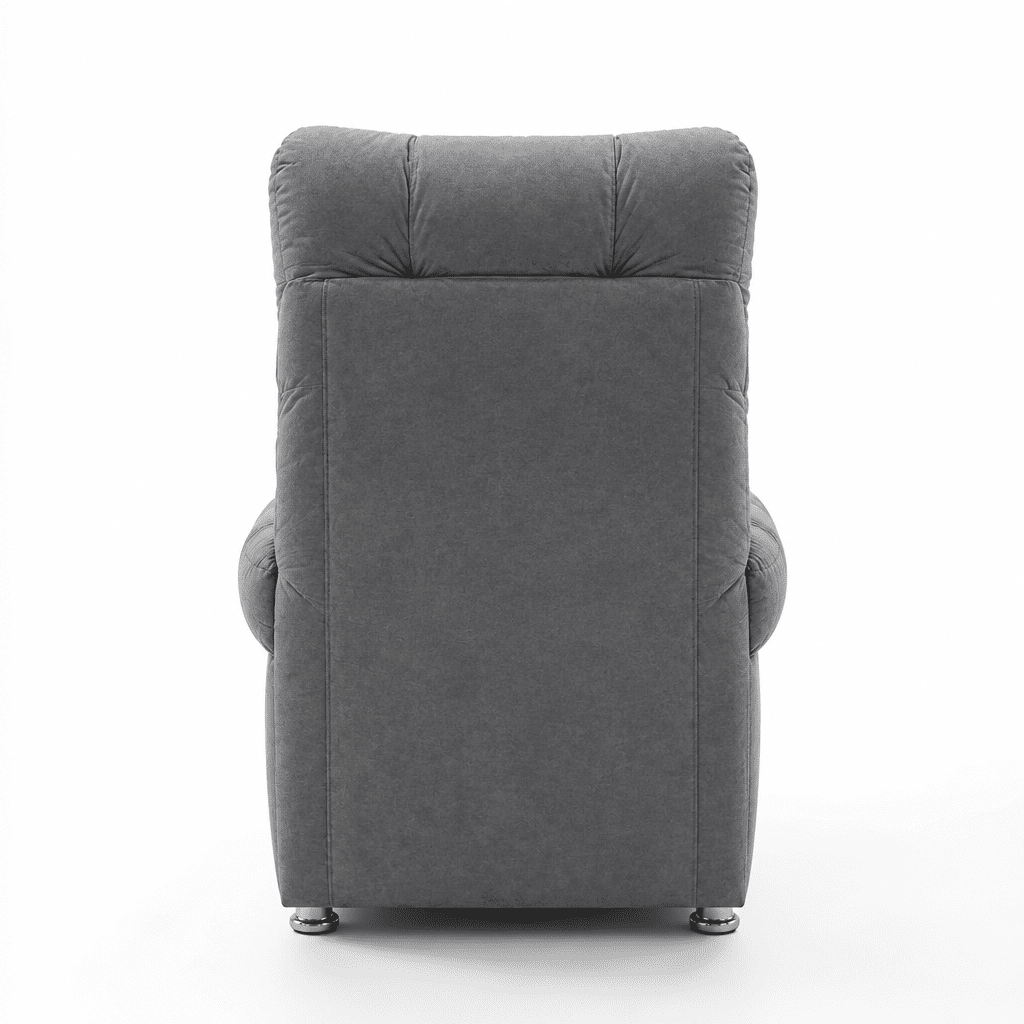 Sofa Curvo Descanso Gris Felpa-1