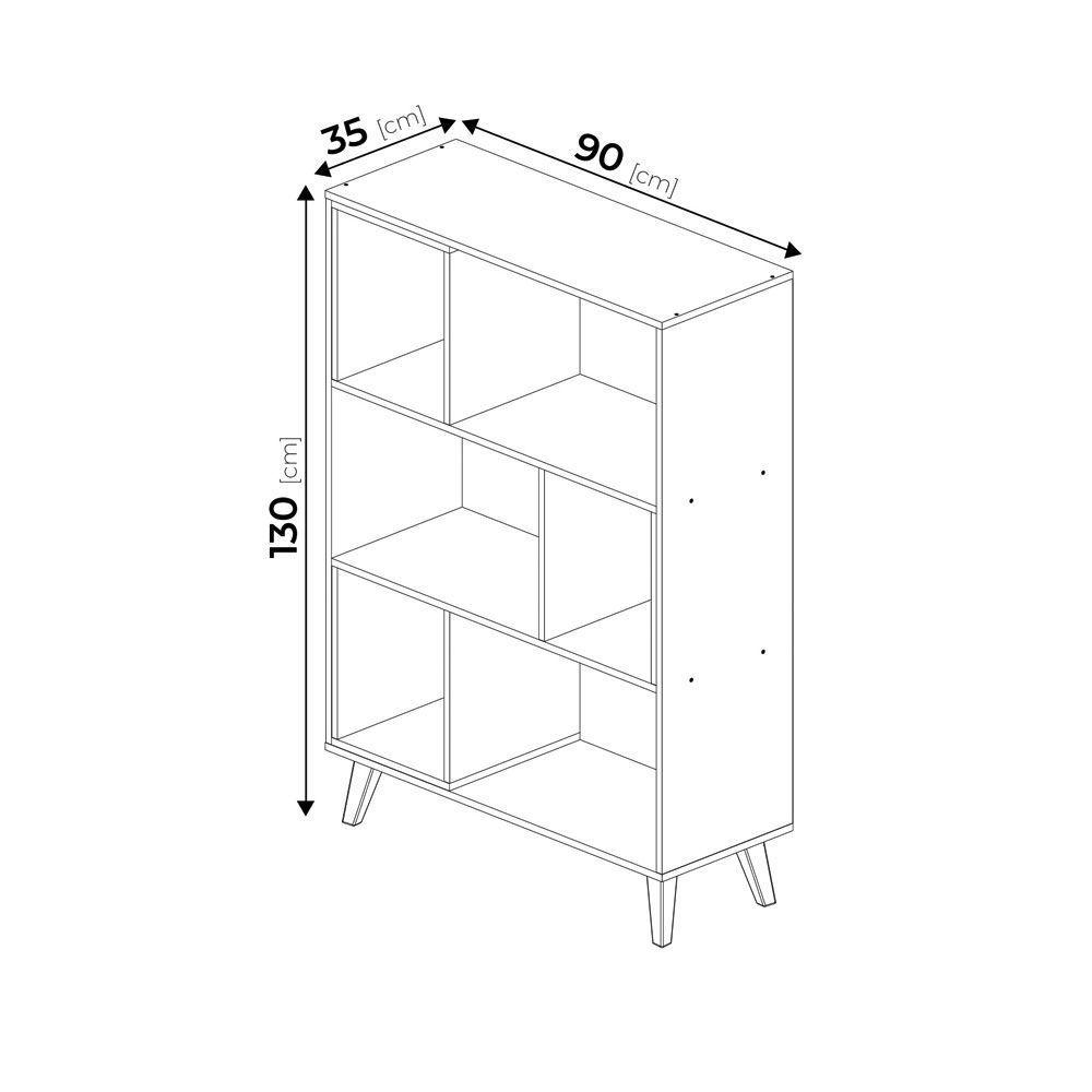 ESTANTE - RAGNAR - NEGRO/MADERA-4