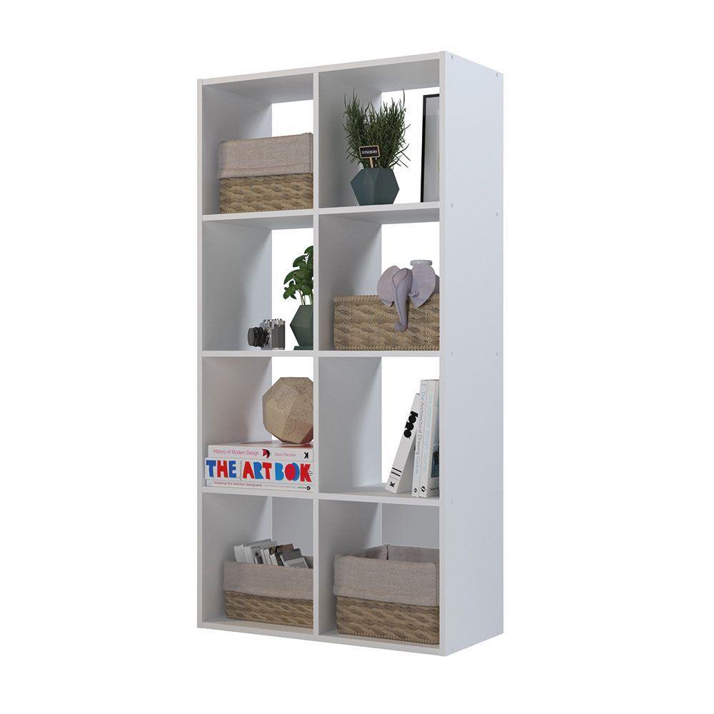 Estante Modular 4x2 Hyggesign 33 x 142 x 72cm. Color Blanco-1