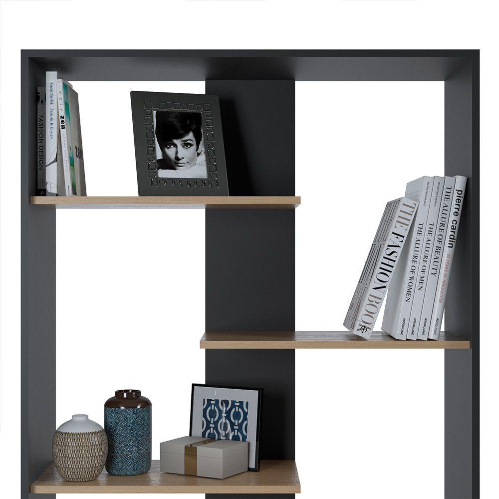 Estante Rollo Hyggesign 90 x 160 x 32cm. Color Negro / Madera-4