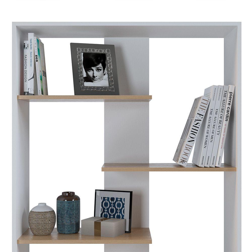 Estante Rollo Hyggesign 90 x 160 x 32cm. Color Blanco / Madera-4