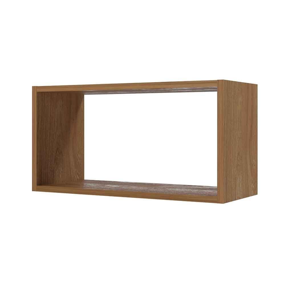 Repisa CUBO DOBLE Silcosil 56x22x28cm. Color Madera-2