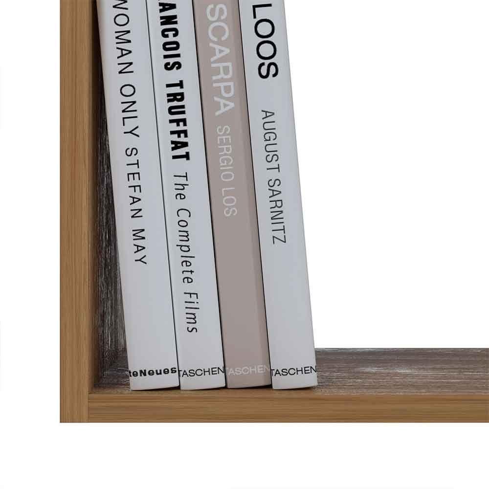 Repisa CUBO DOBLE Silcosil 56x22x28cm. Color Madera-4