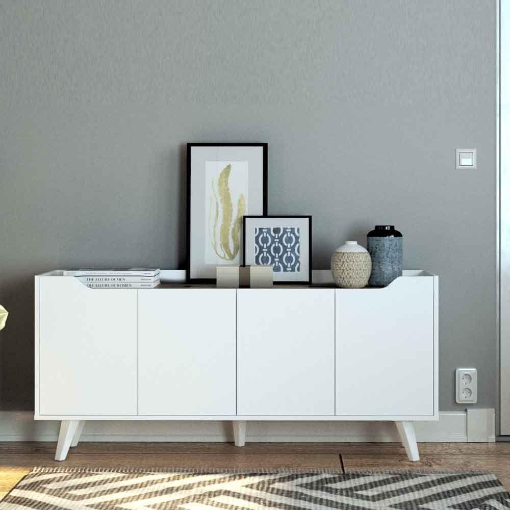 Rack UBBE Hyggesign 140 x 65 x 35cm. Color Madero / Blanco-1