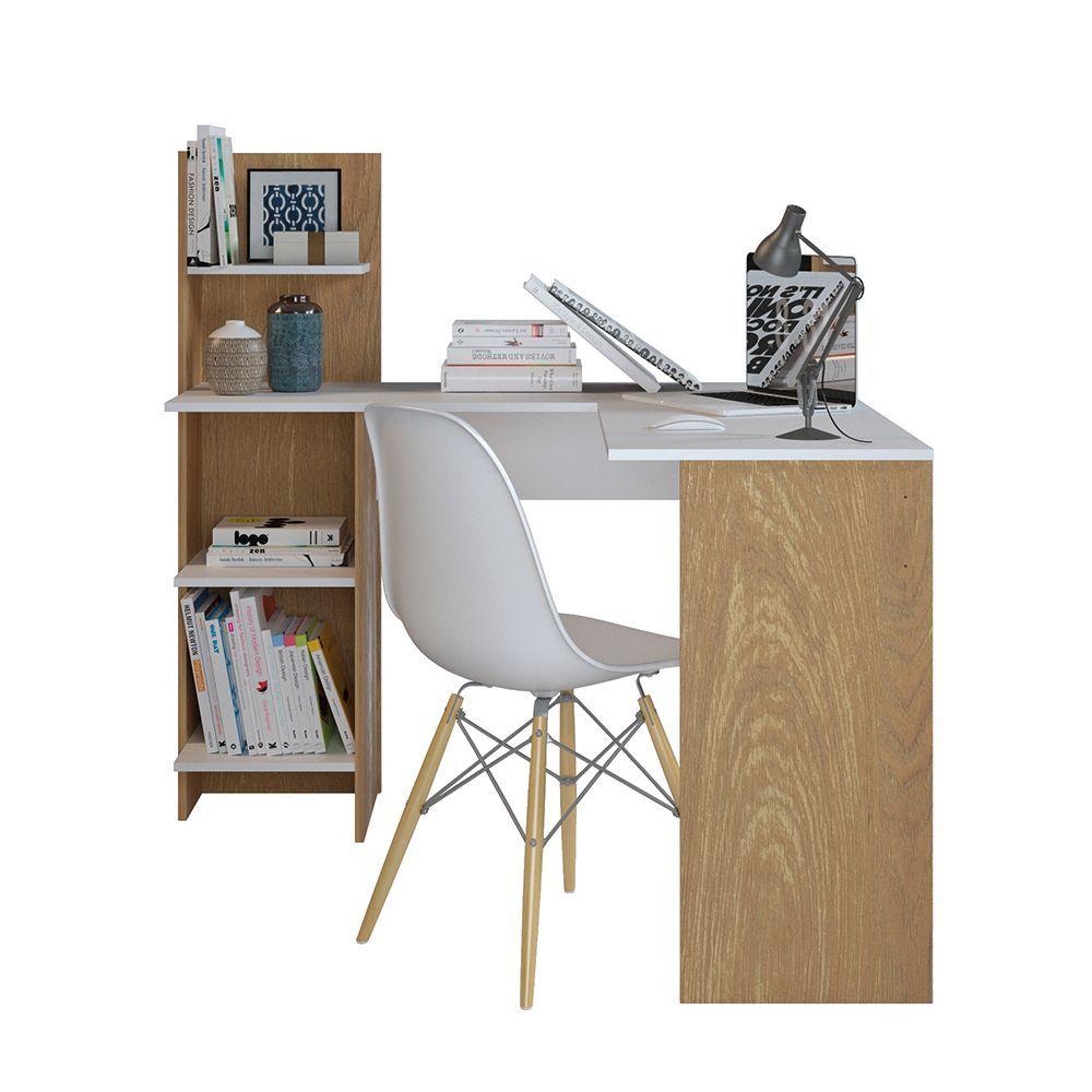Escritorio Narvik hyggesign 120 x 120 x 120cm. Color Madero / Blanco-1