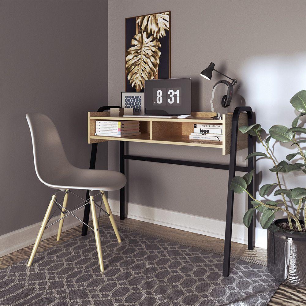 Escritorio Ámsterdam Hyggesign 100 x 86 x 42cm. Color Madera / Negro-6