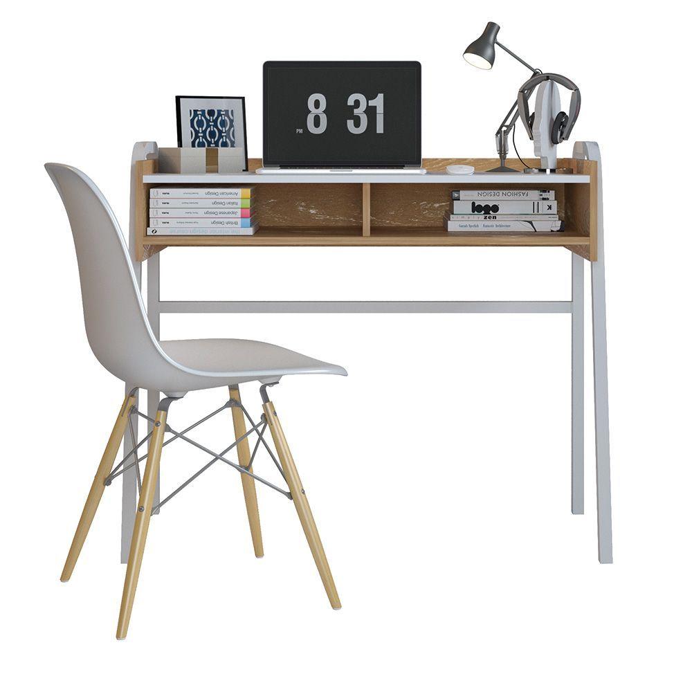 Escritorio Ámsterdam Hyggesign 100 x 86 x 42cm. Color Madera / Blanco-0
