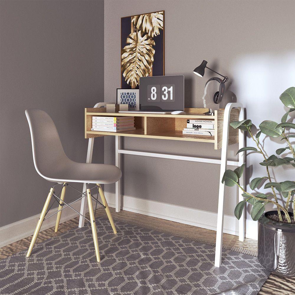 Escritorio Ámsterdam Hyggesign 100 x 86 x 42cm. Color Madera / Blanco-7