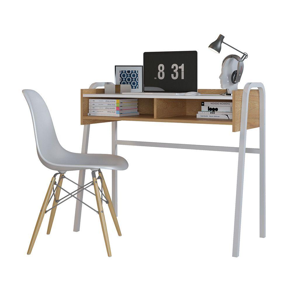 Escritorio Ámsterdam Hyggesign 100 x 86 x 42cm. Color Madera / Blanco-1