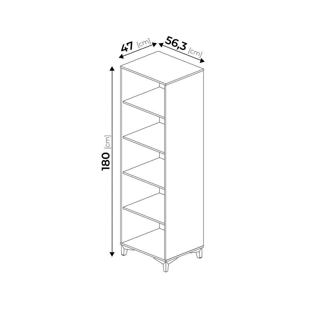 CLOSET MOOD 4R 56x47x178 cm BLANCO/MADERA-4