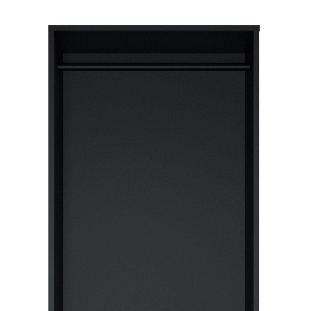 Closet Mood 2P2C Hyggesign 57x178x47cm. Color Negro / Madera-4