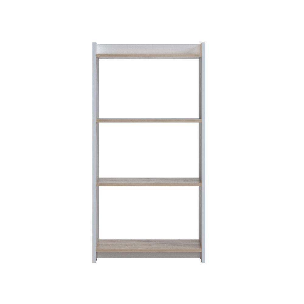 Estante 4 repisas Blanco/ Madera-1