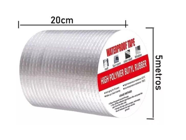 Cinta Sellador Butilo Techo Gotera Impermeable 20cmx5mtrs-6