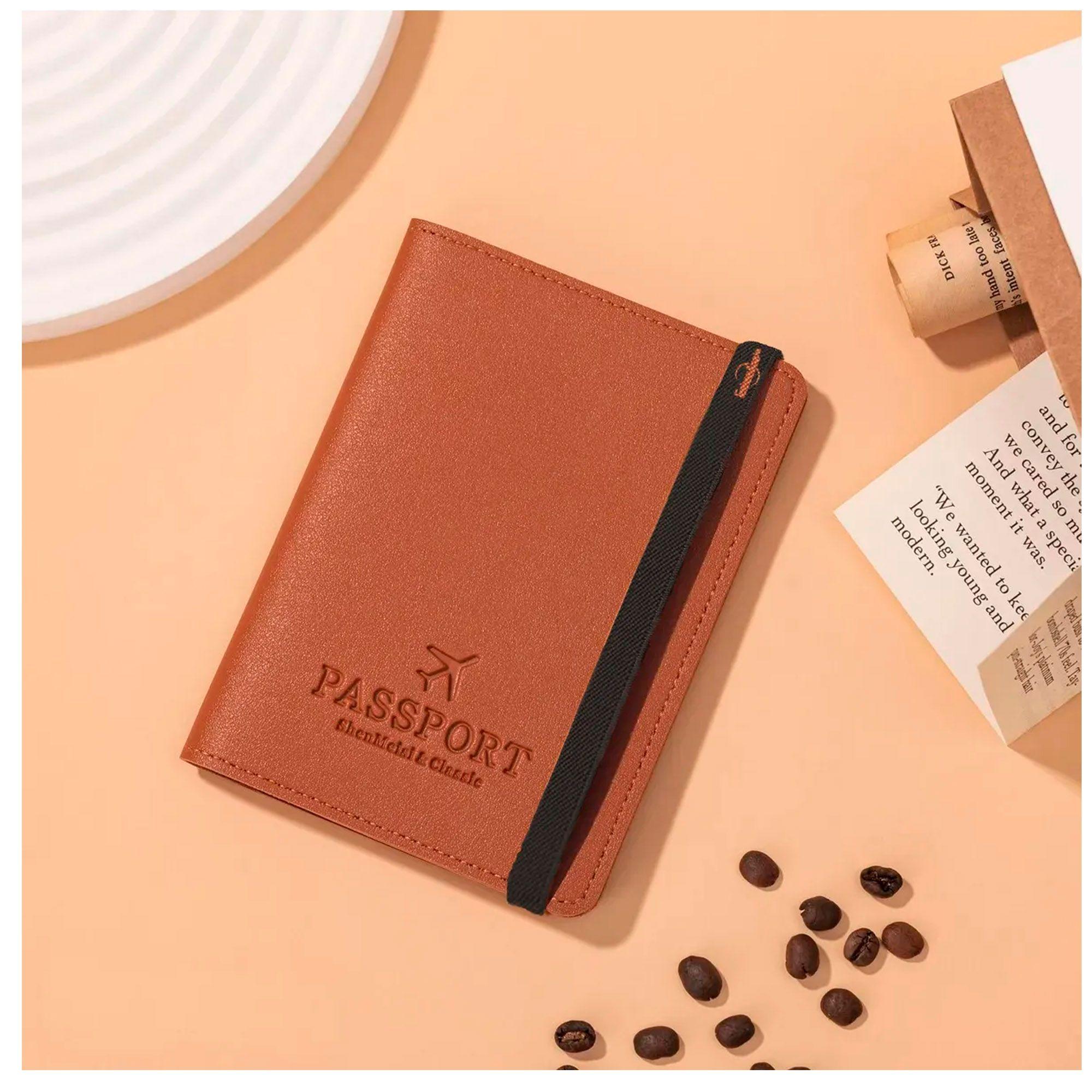 Porta Pasaporte Documentos Funda Protectora Viaje Con Rfid-3