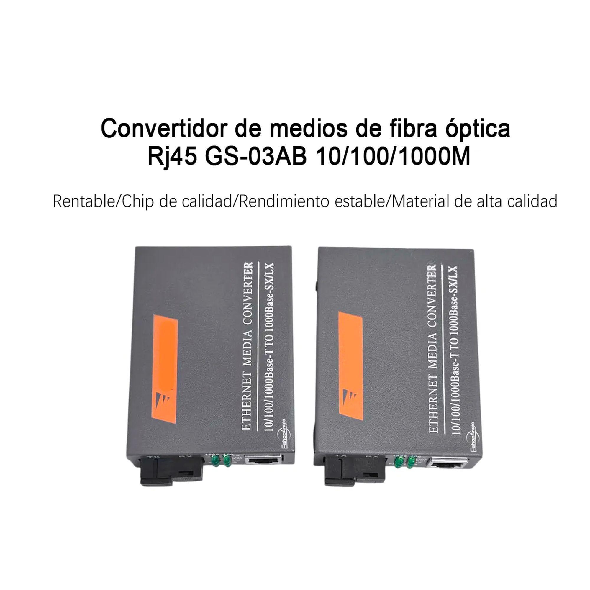 Par Convertidor Medios Fibra Optica Gigabit 10/100/1000 Rj45-3