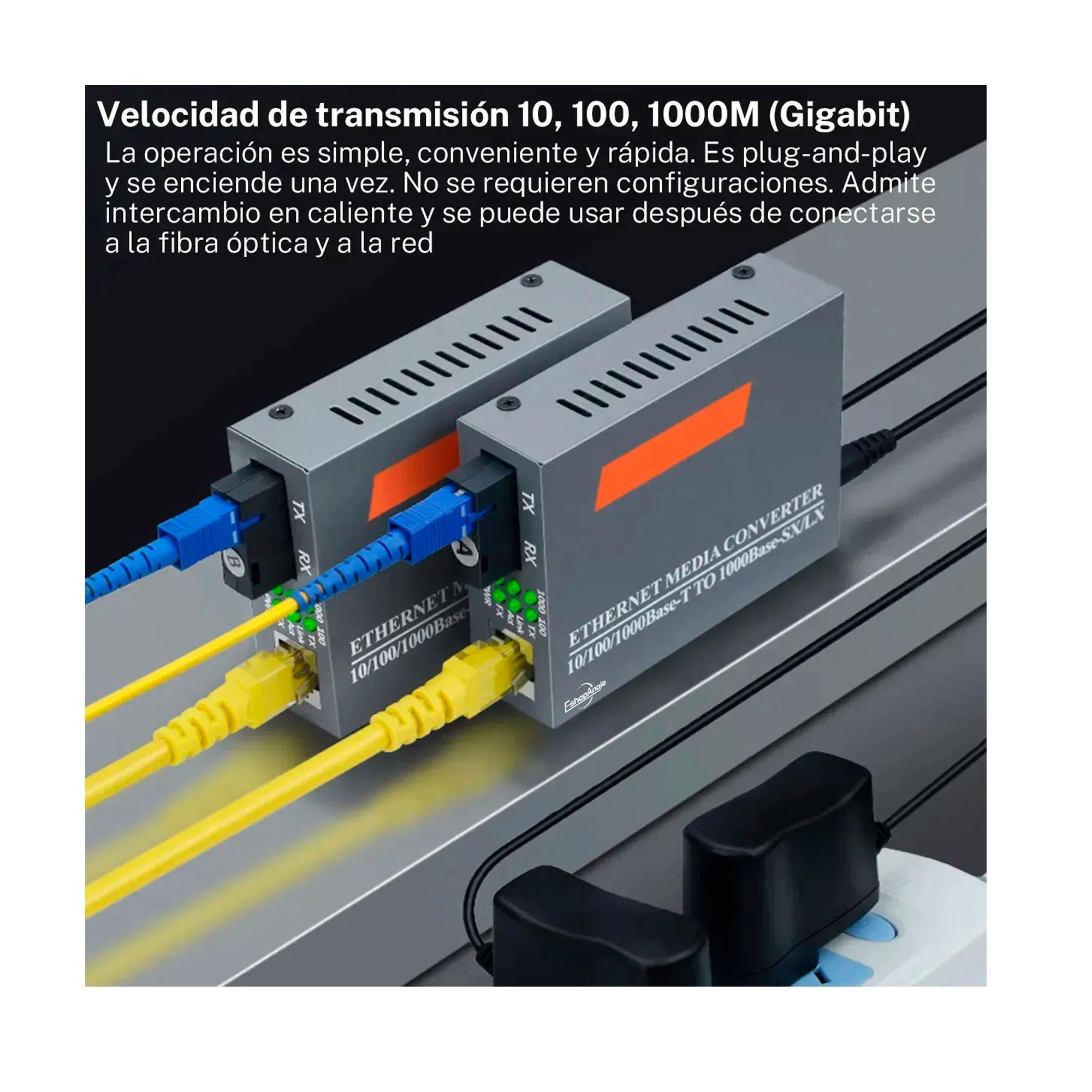 Par Convertidor Medios Fibra Optica Gigabit 10/100/1000 Rj45-5