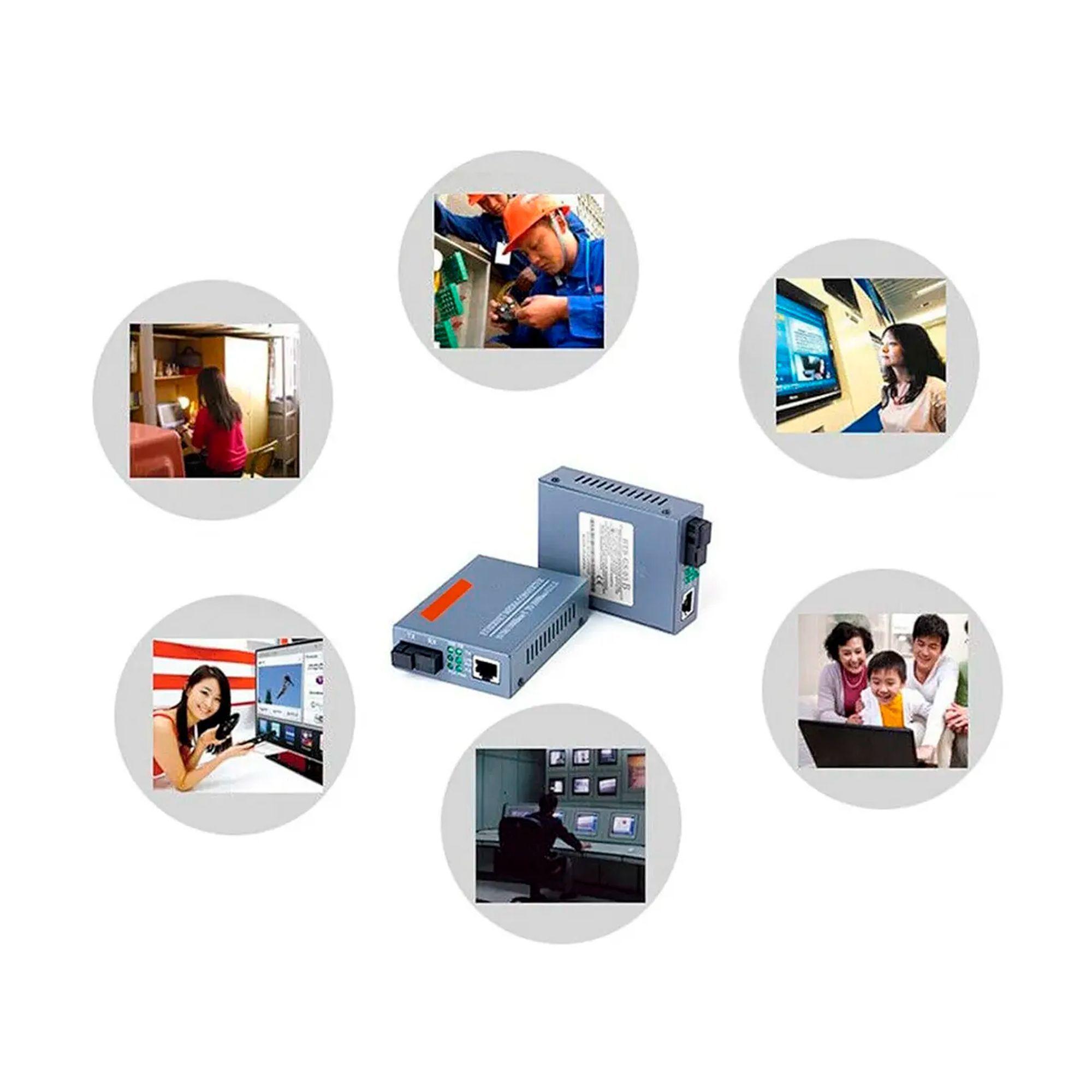 Par Convertidor Medios Fibra Optica Gigabit 10/100/1000 Rj45-6